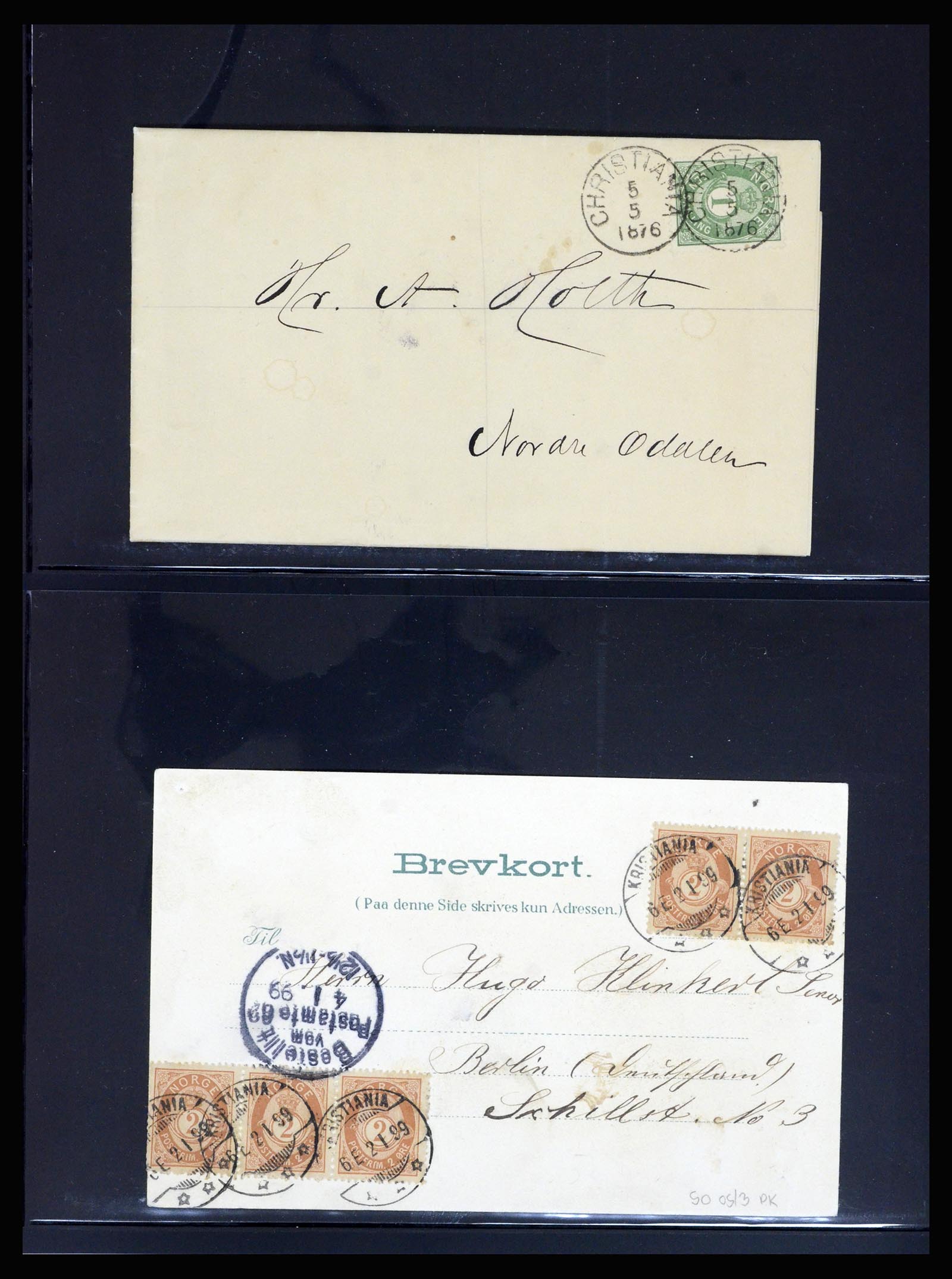 36719 001 - Postzegelverzameling 36719 Noorwegen brieven 1876-1960.