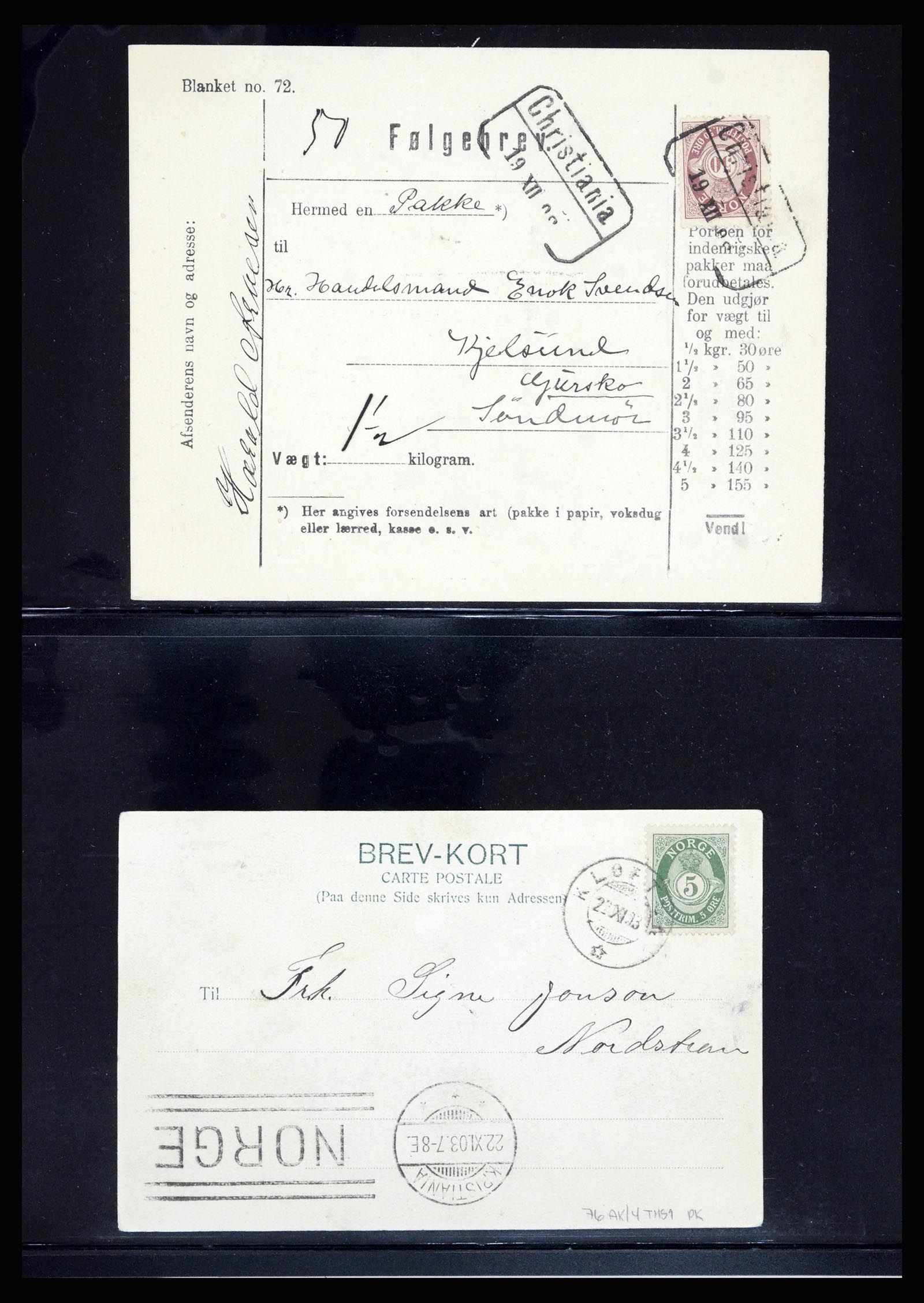 36719 002 - Postzegelverzameling 36719 Noorwegen brieven 1876-1960.