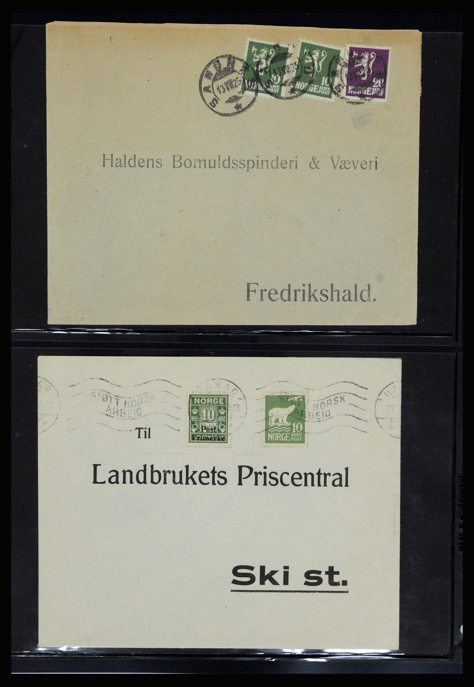 36719 010 - Postzegelverzameling 36719 Noorwegen brieven 1876-1960.