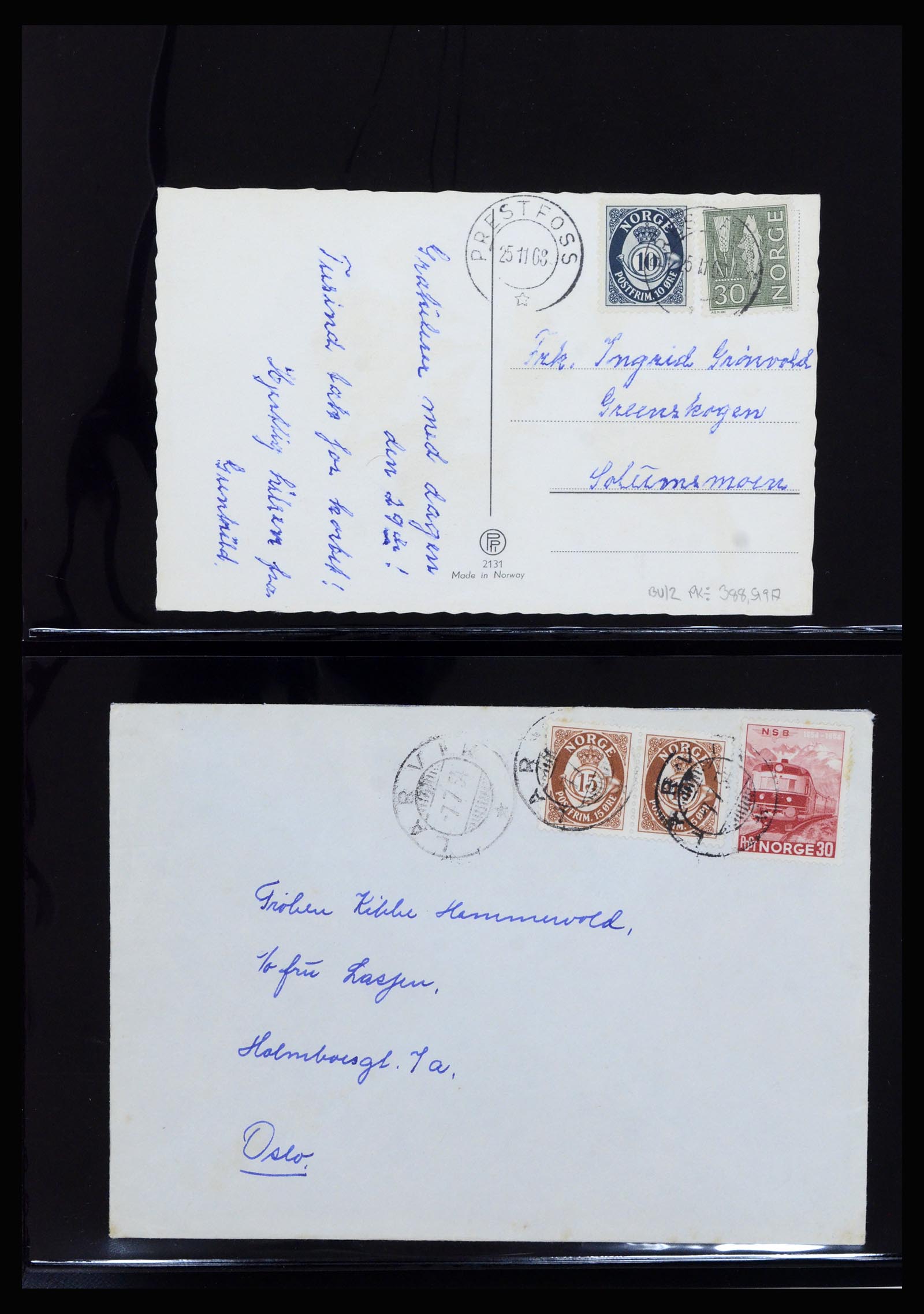 36719 033 - Postzegelverzameling 36719 Noorwegen brieven 1876-1960.