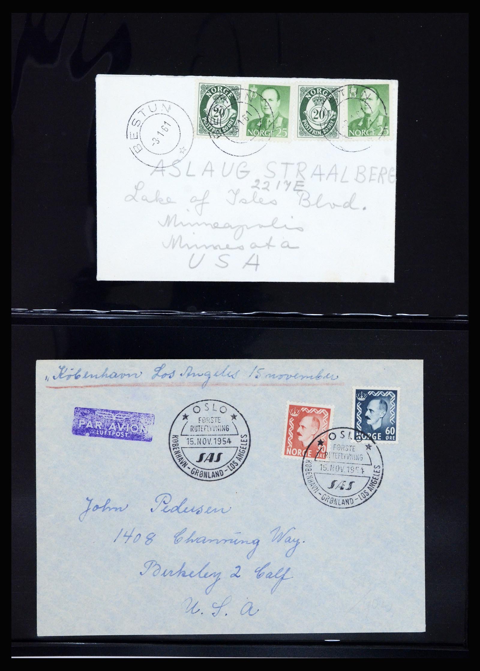 36719 034 - Postzegelverzameling 36719 Noorwegen brieven 1876-1960.