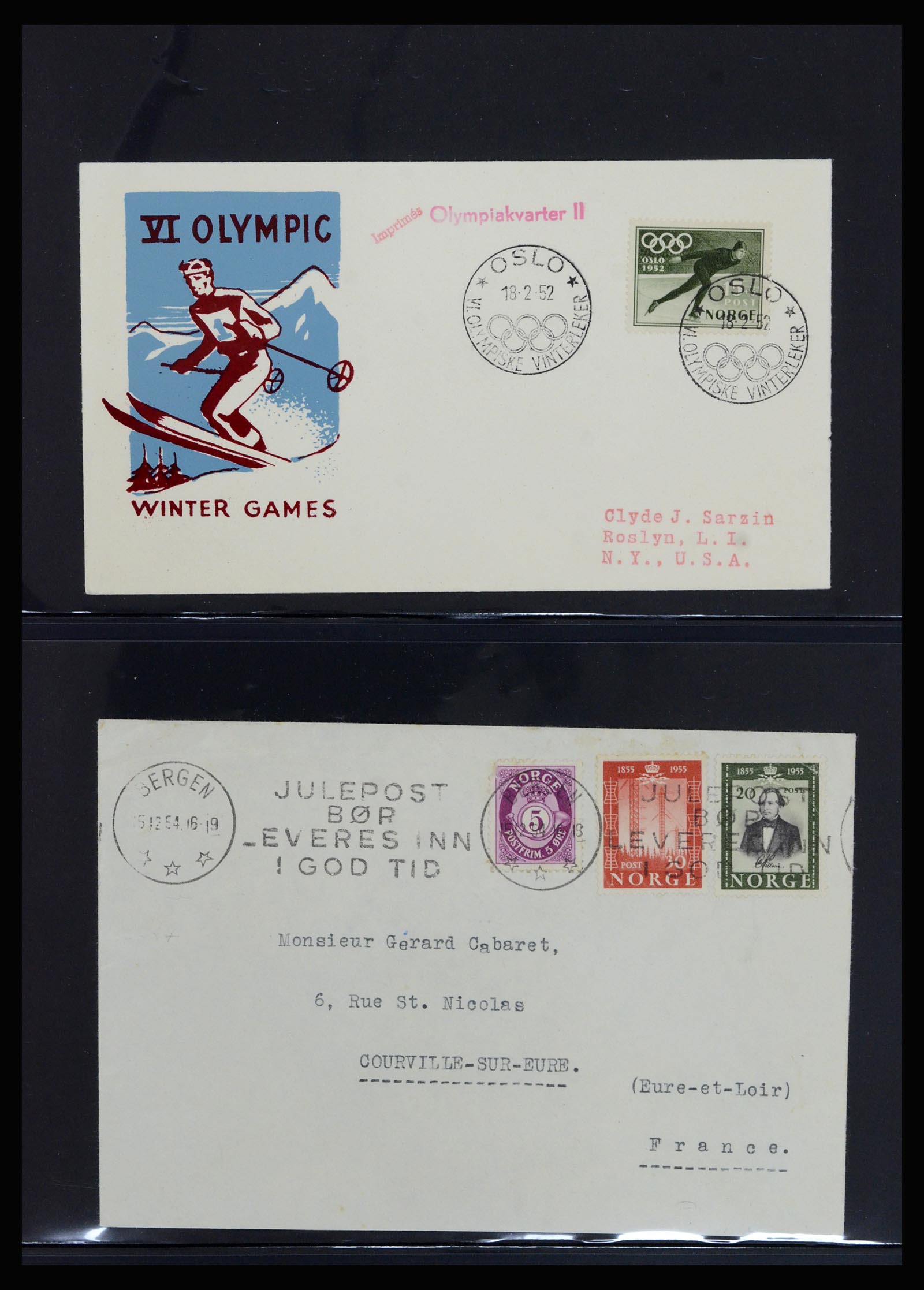 36719 035 - Postzegelverzameling 36719 Noorwegen brieven 1876-1960.