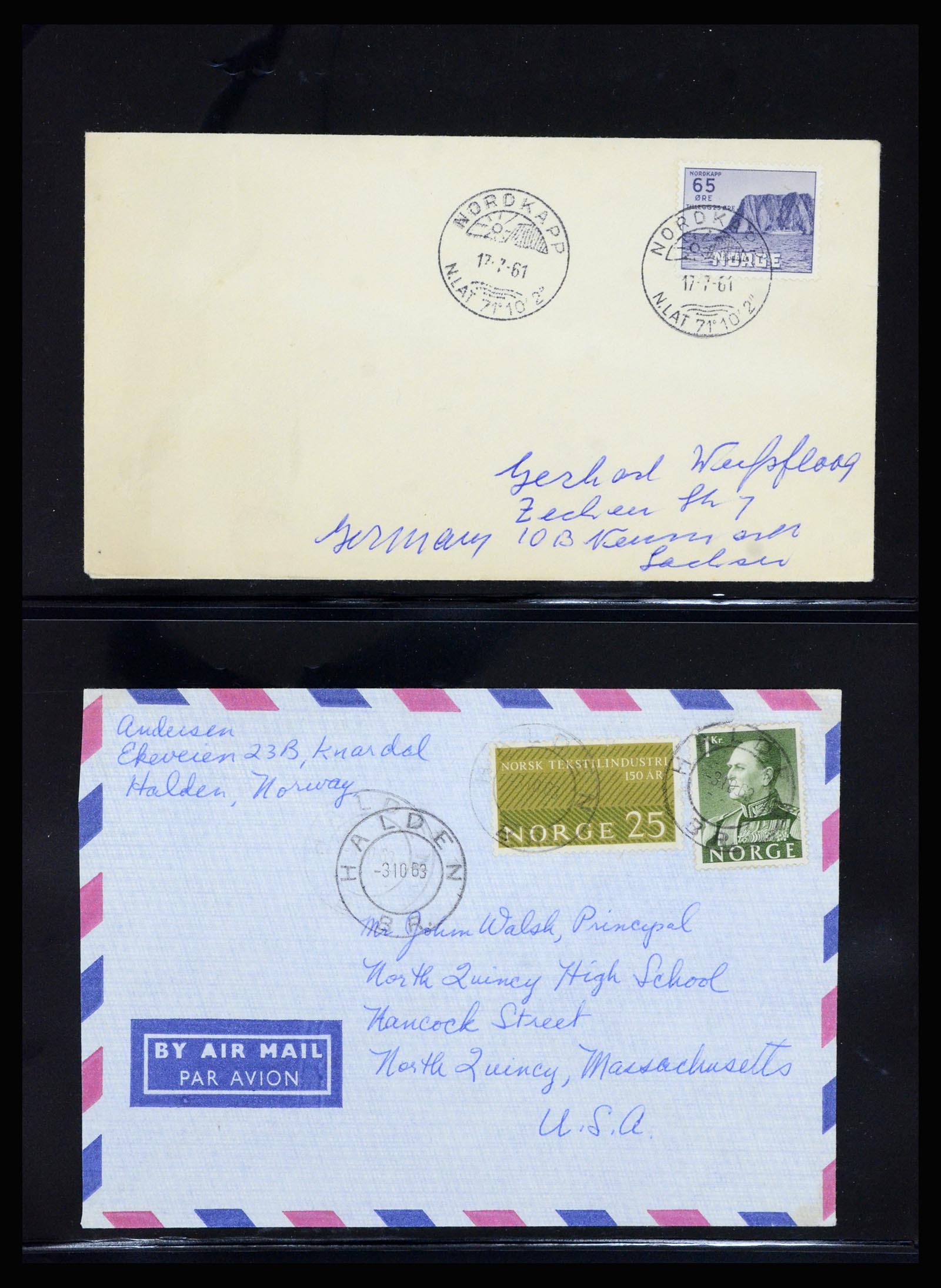36719 036 - Postzegelverzameling 36719 Noorwegen brieven 1876-1960.