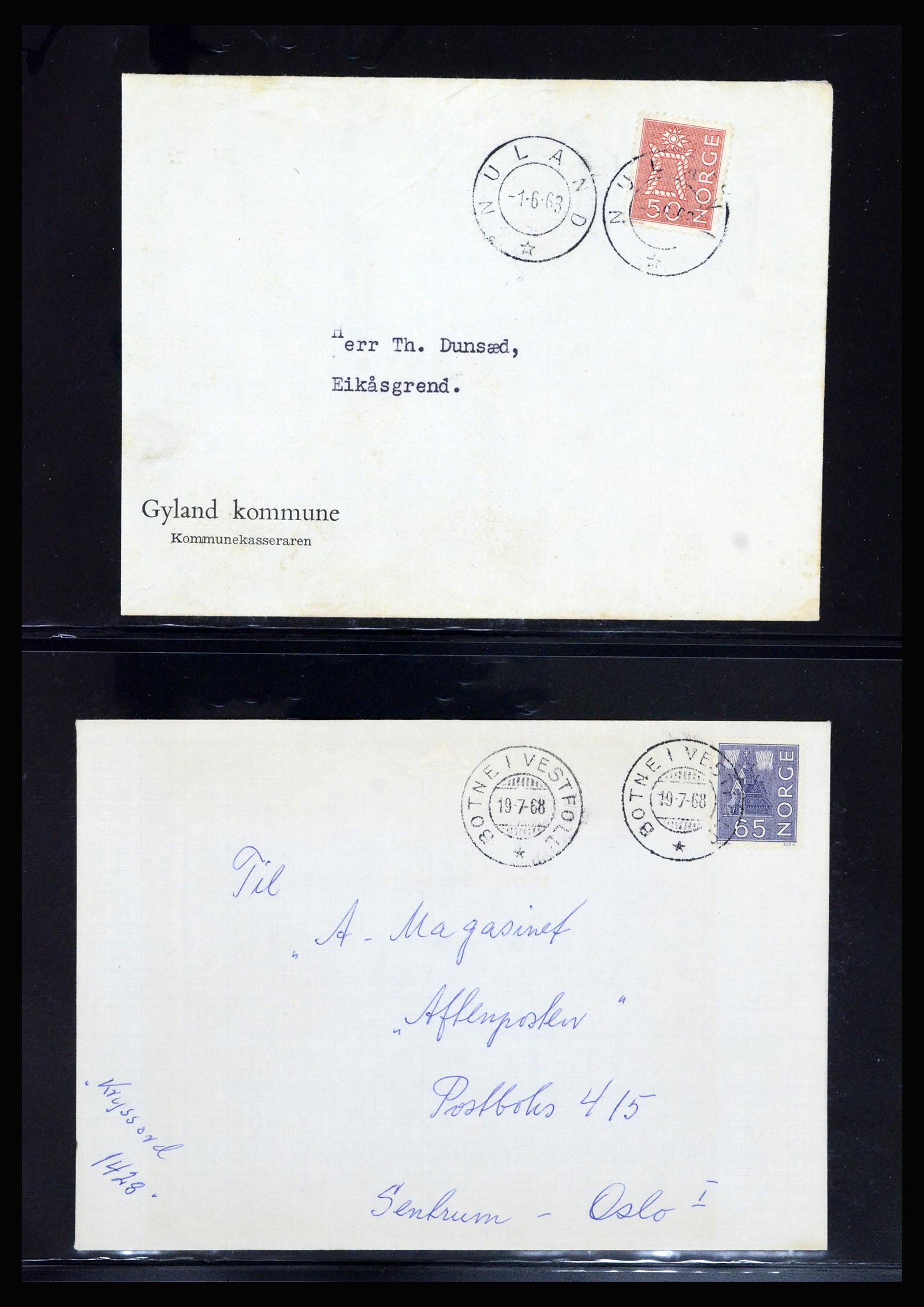 36719 038 - Postzegelverzameling 36719 Noorwegen brieven 1876-1960.