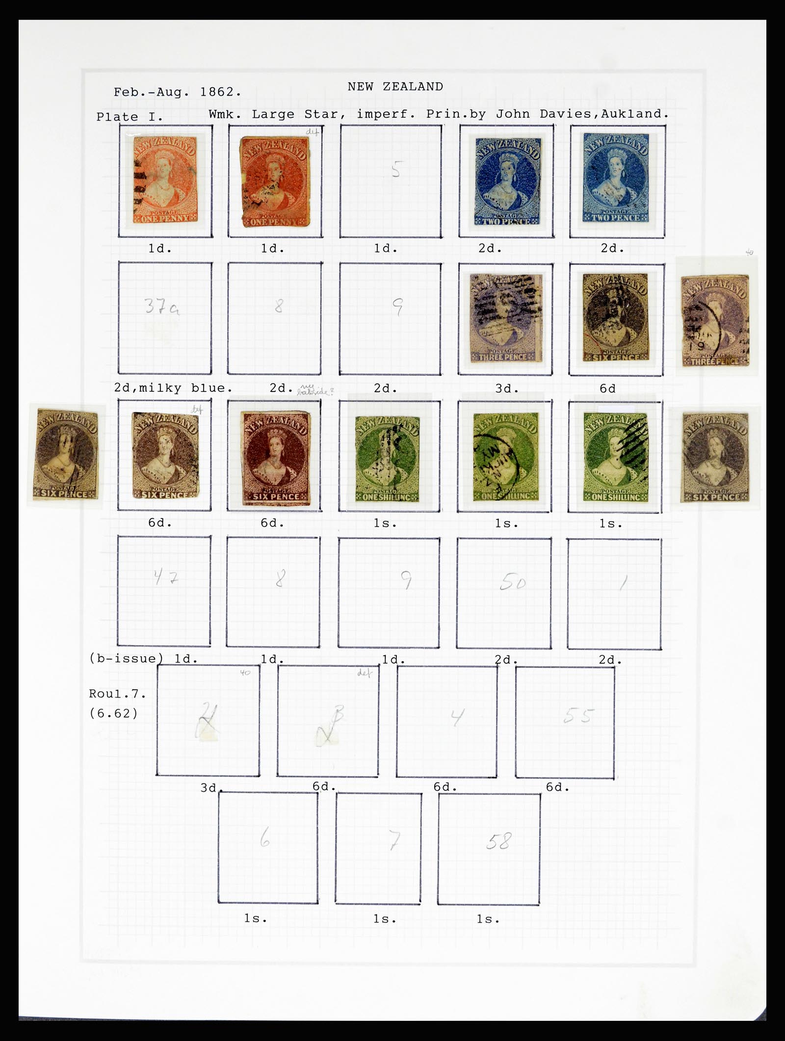36720 002 - Postzegelverzameling 36720 Nieuw Zeeland 1855-1990.