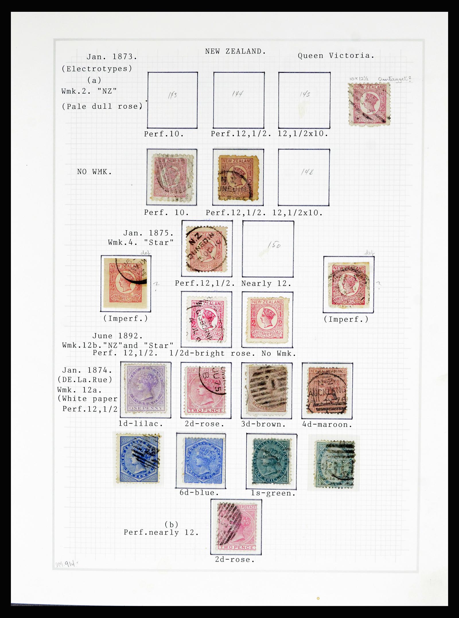 36720 008 - Postzegelverzameling 36720 Nieuw Zeeland 1855-1990.
