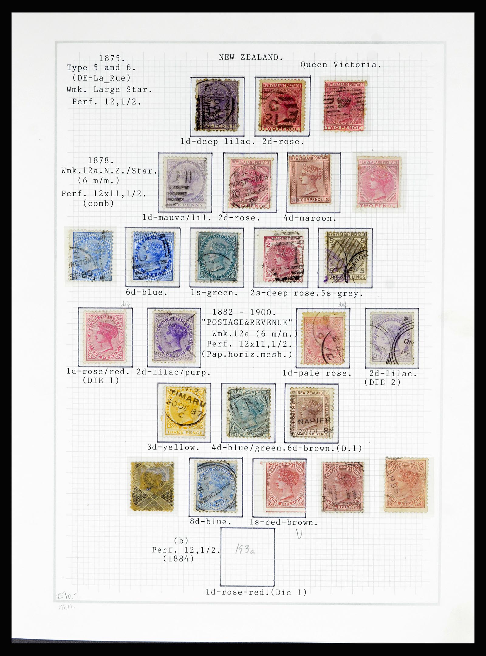 36720 010 - Postzegelverzameling 36720 Nieuw Zeeland 1855-1990.