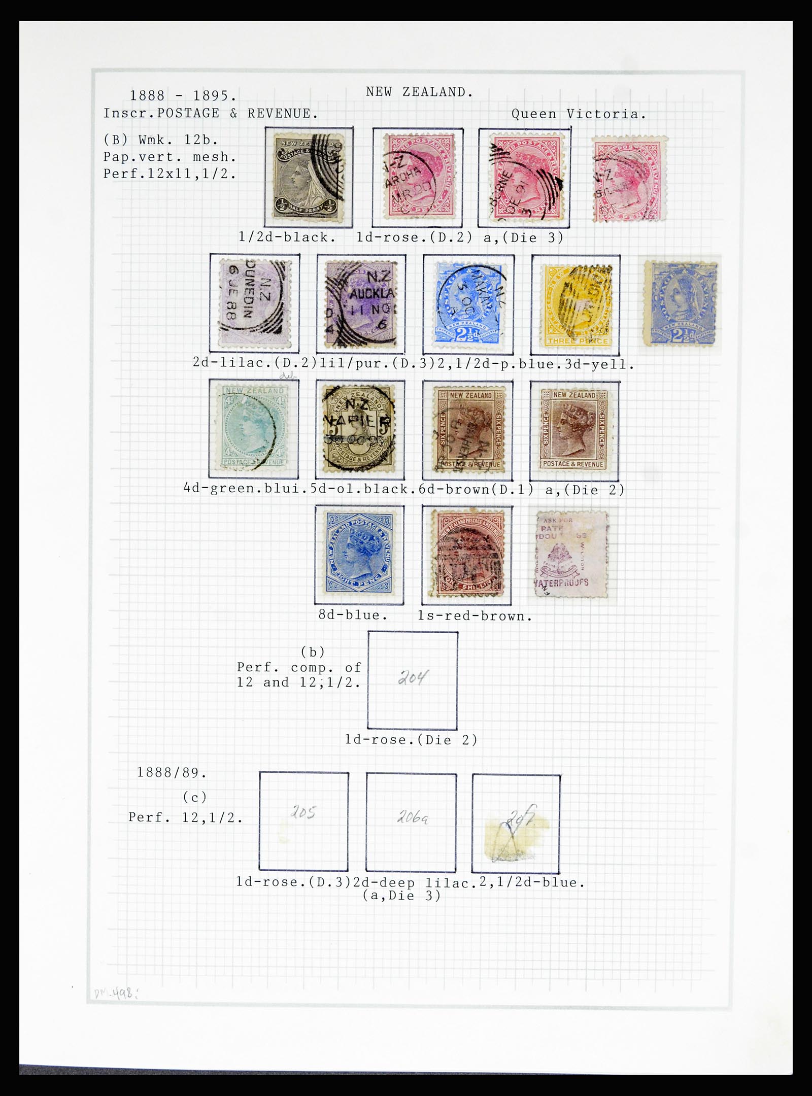 36720 011 - Stamp collection 36720 New Zealand 1855-1990.