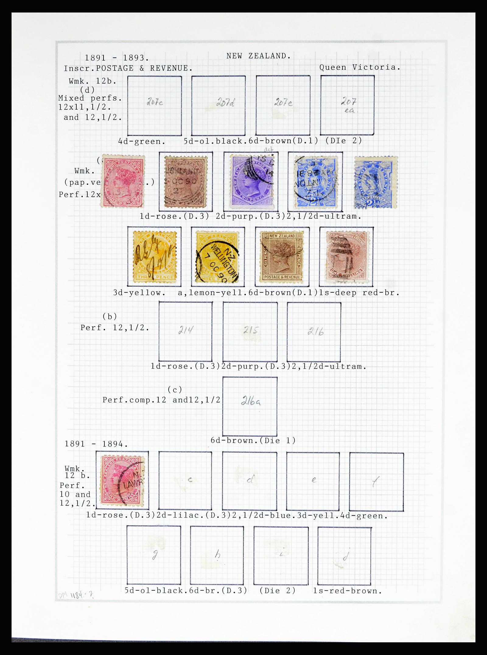 36720 012 - Stamp collection 36720 New Zealand 1855-1990.