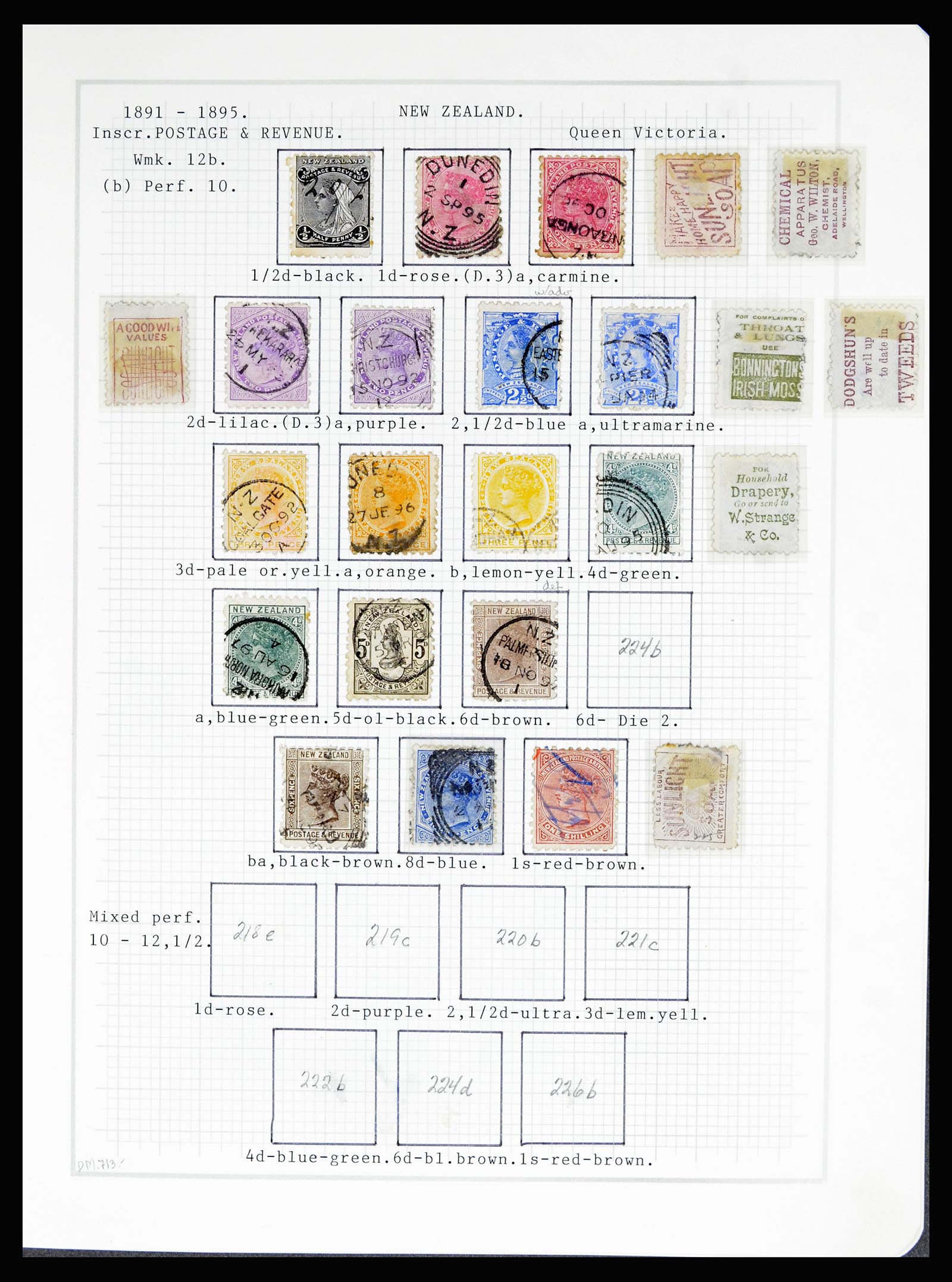 36720 013 - Stamp collection 36720 New Zealand 1855-1990.