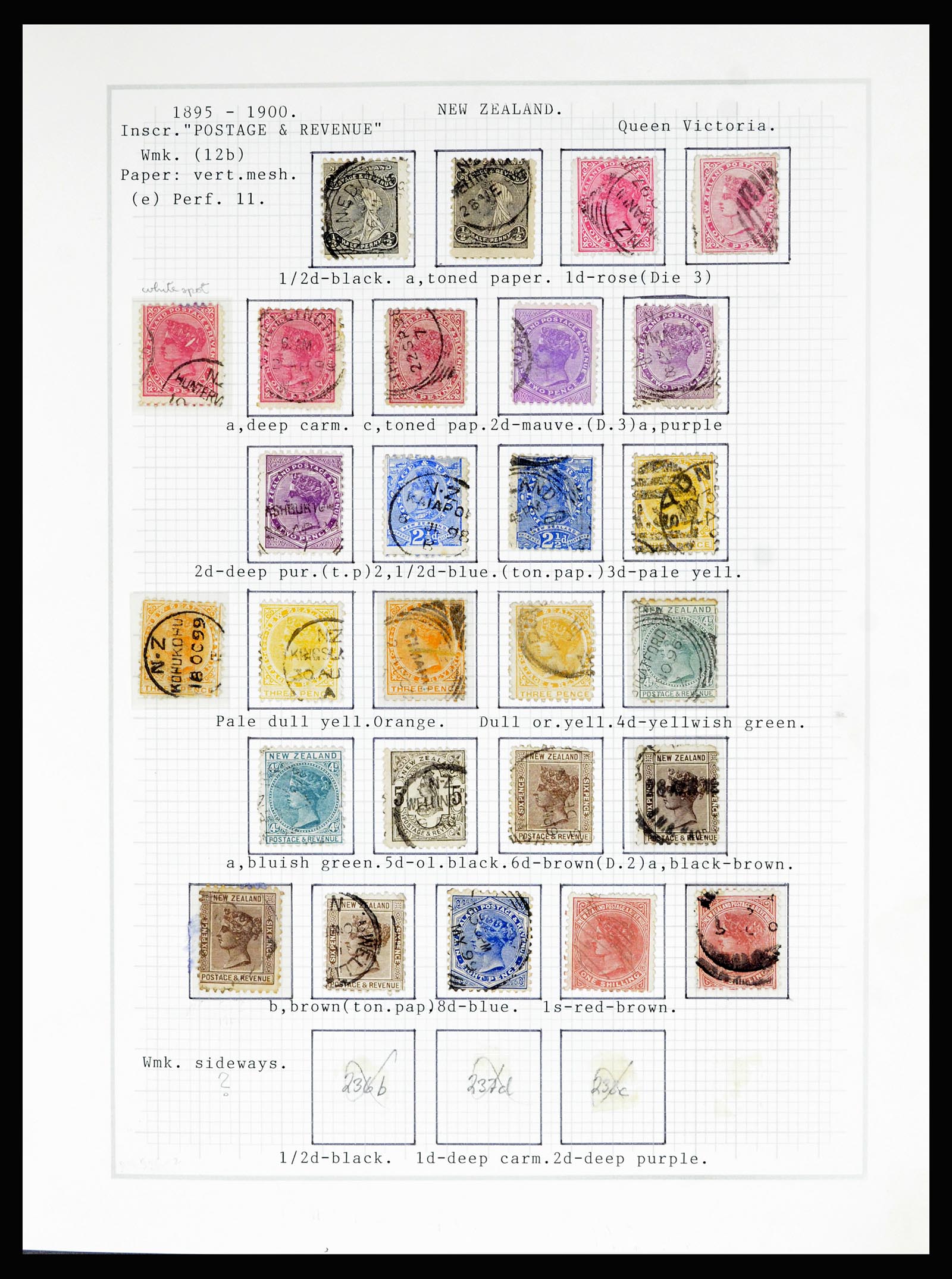 36720 015 - Postzegelverzameling 36720 Nieuw Zeeland 1855-1990.