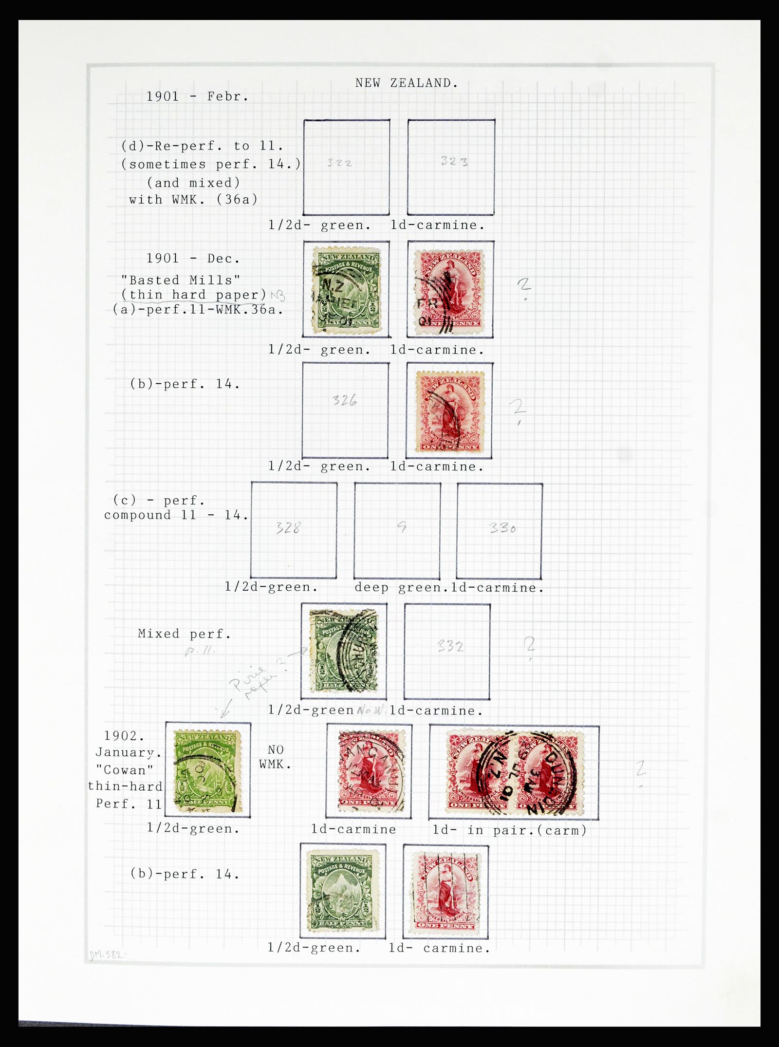 36720 023 - Postzegelverzameling 36720 Nieuw Zeeland 1855-1990.