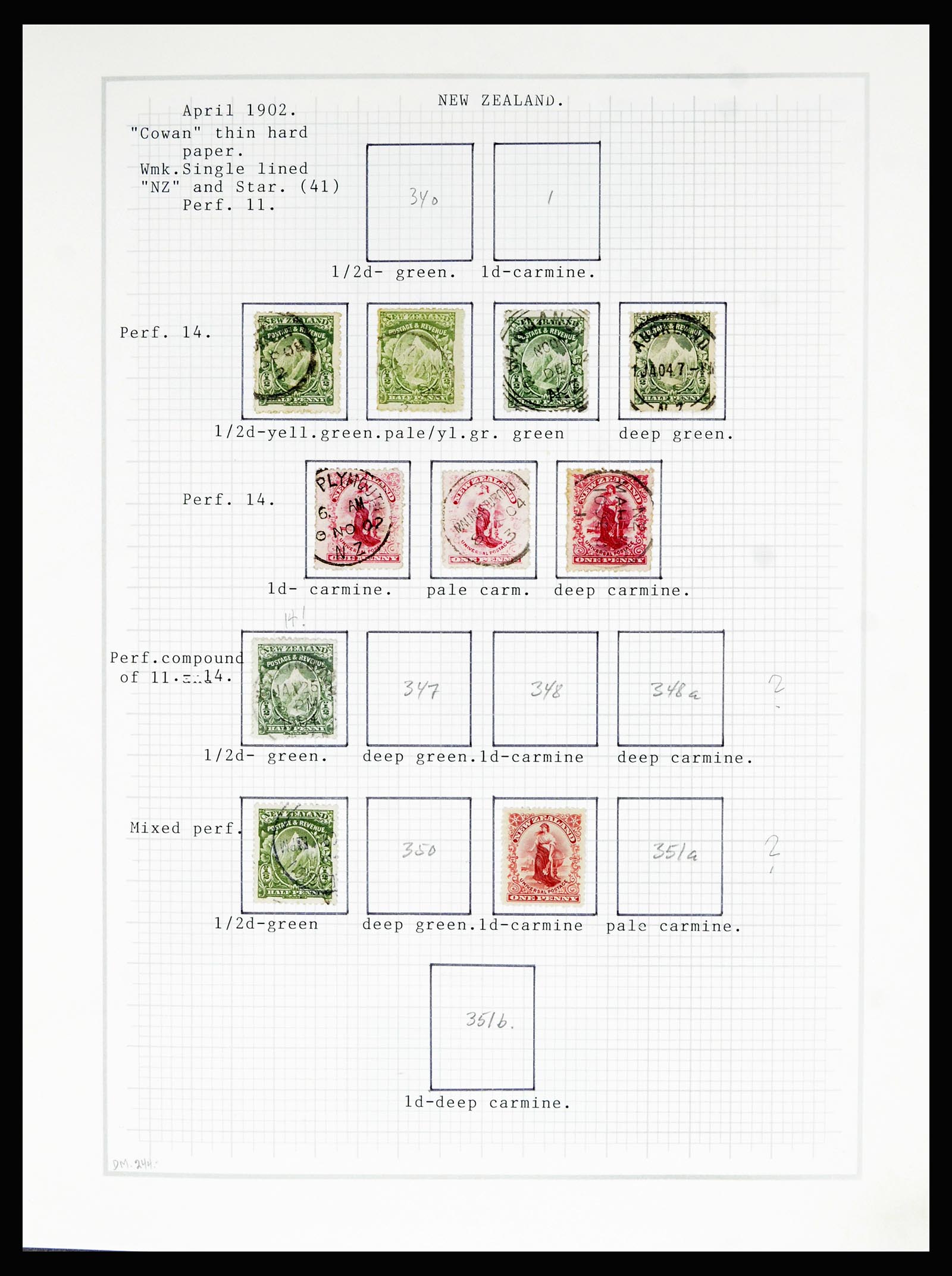 36720 024 - Postzegelverzameling 36720 Nieuw Zeeland 1855-1990.