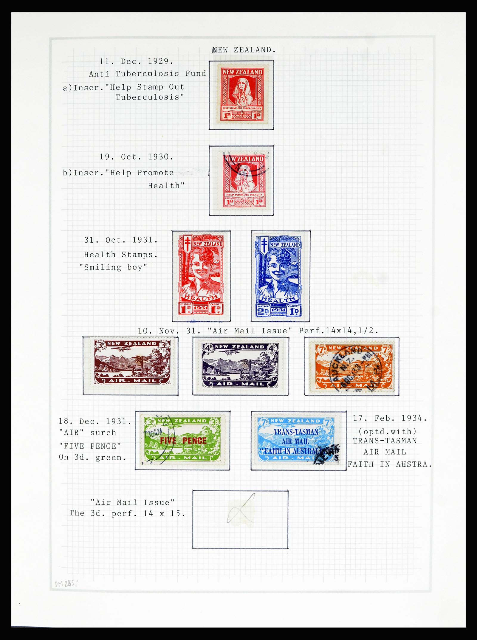 36720 041 - Postzegelverzameling 36720 Nieuw Zeeland 1855-1990.