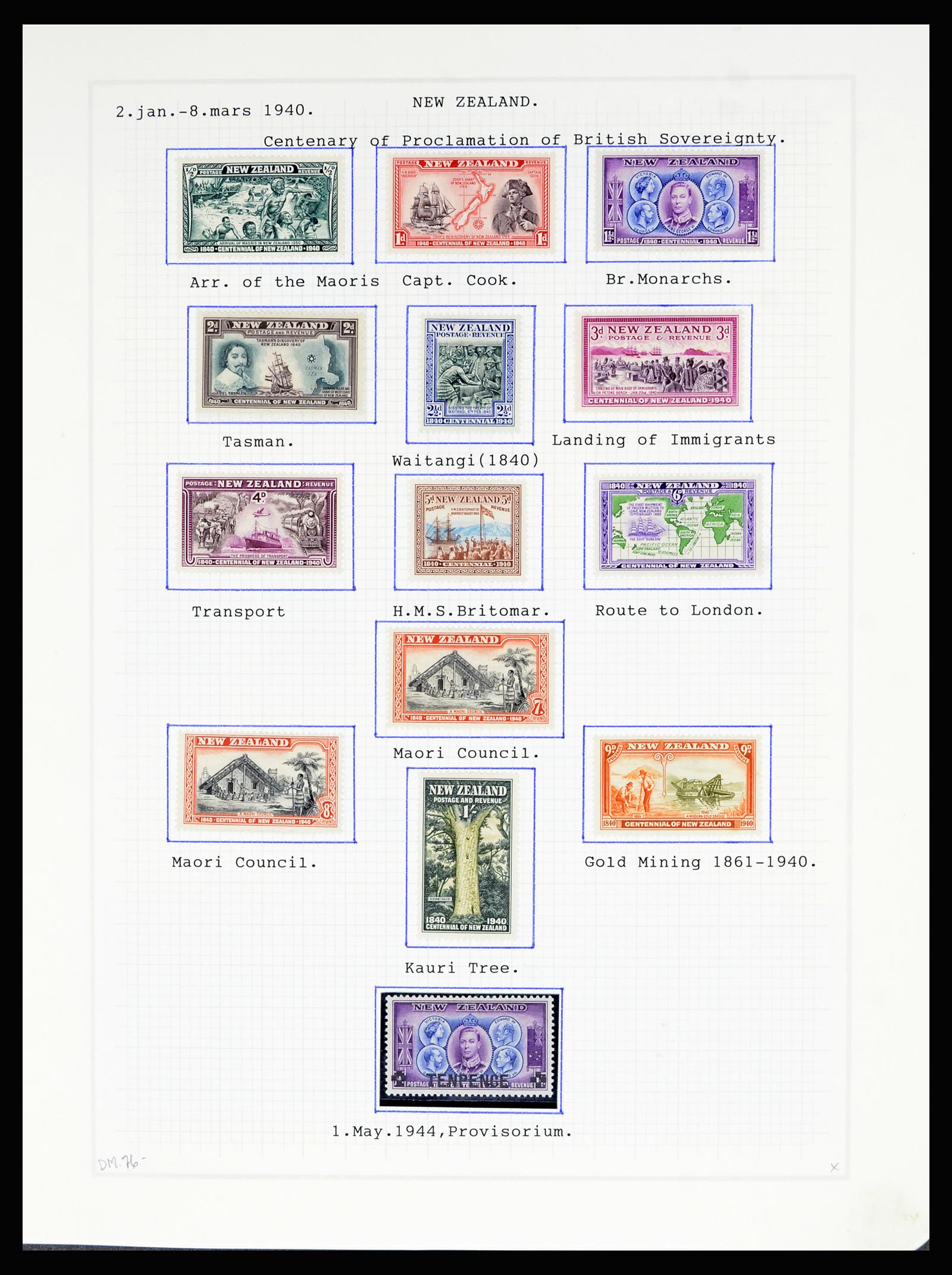 36720 053 - Postzegelverzameling 36720 Nieuw Zeeland 1855-1990.