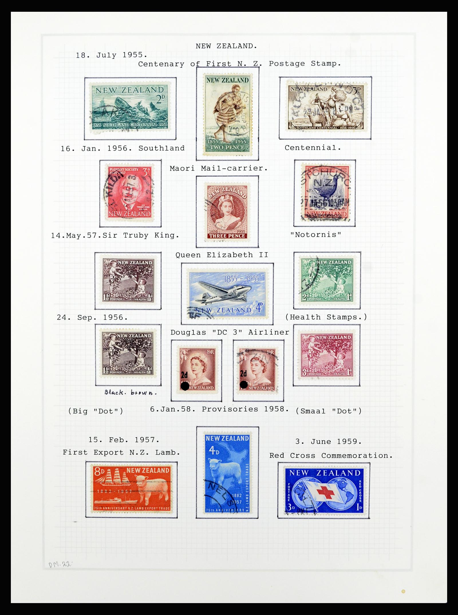 36720 070 - Stamp collection 36720 New Zealand 1855-1990.