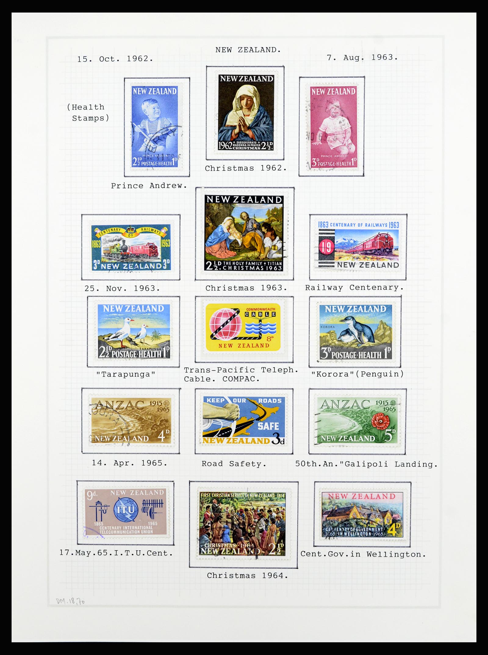 36720 075 - Stamp collection 36720 New Zealand 1855-1990.