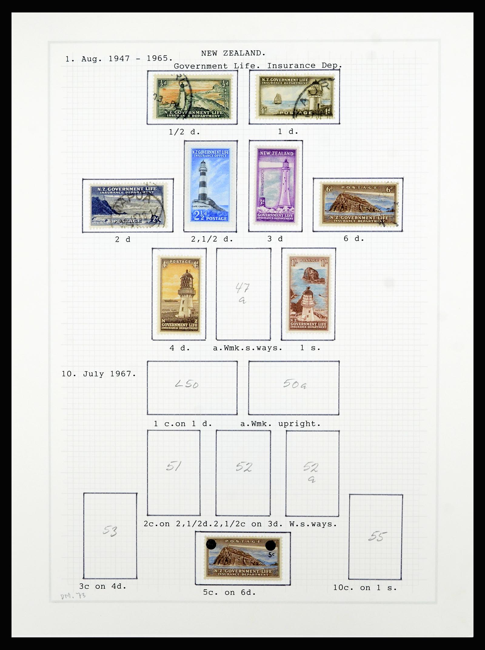 36720 090 - Stamp collection 36720 New Zealand 1855-1990.