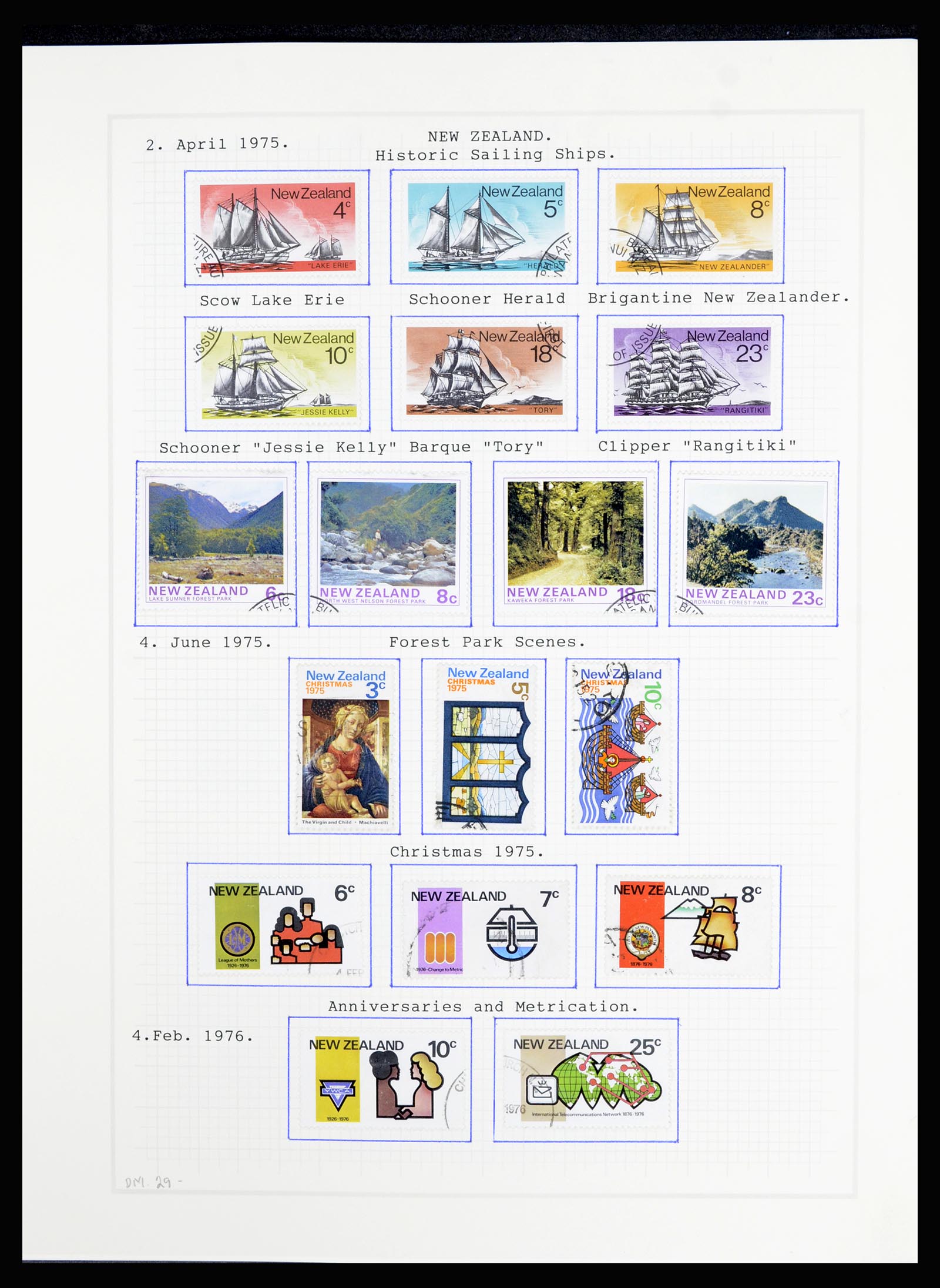 36720 122 - Stamp collection 36720 New Zealand 1855-1990.