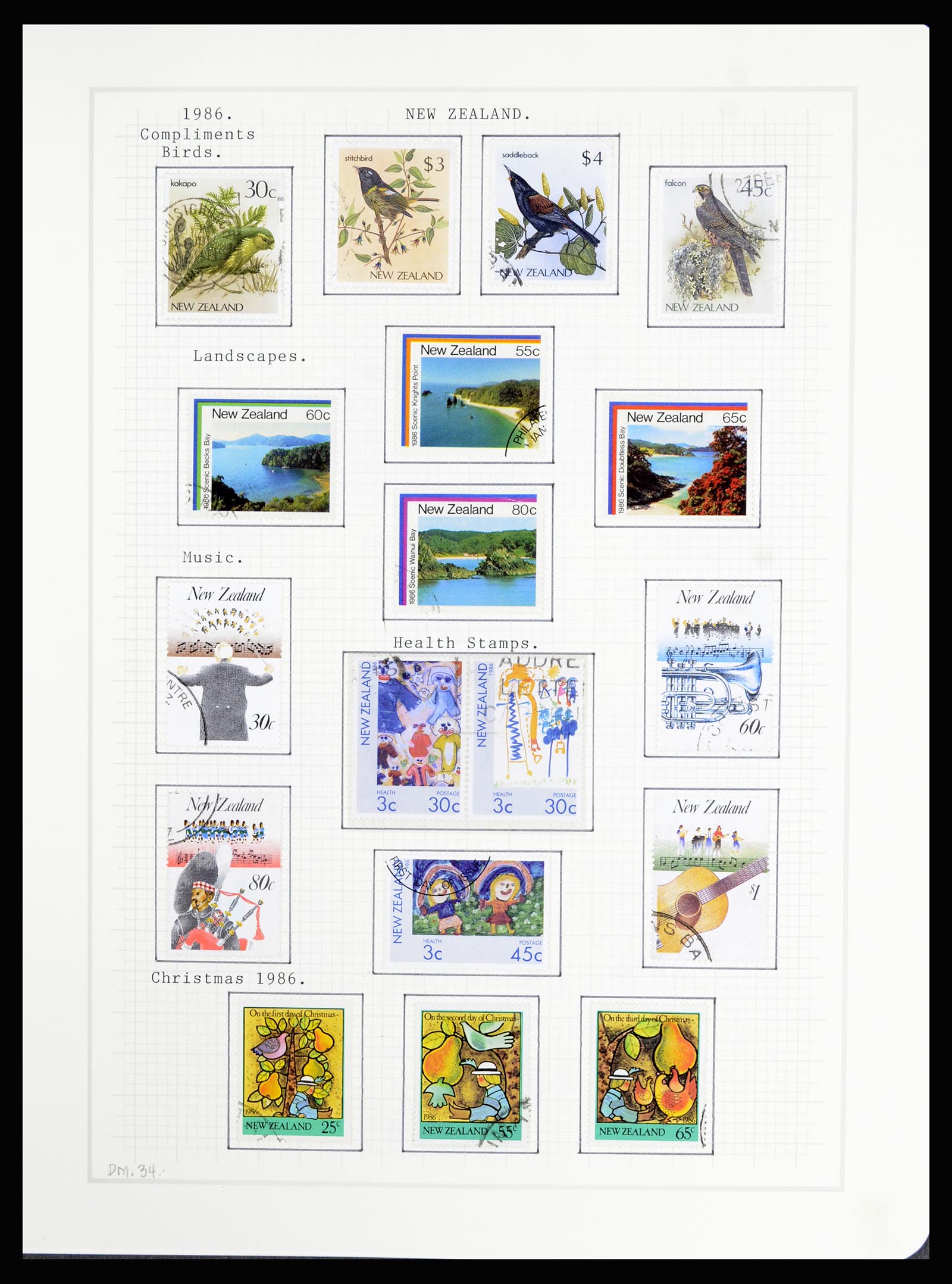 36720 151 - Stamp collection 36720 New Zealand 1855-1990.