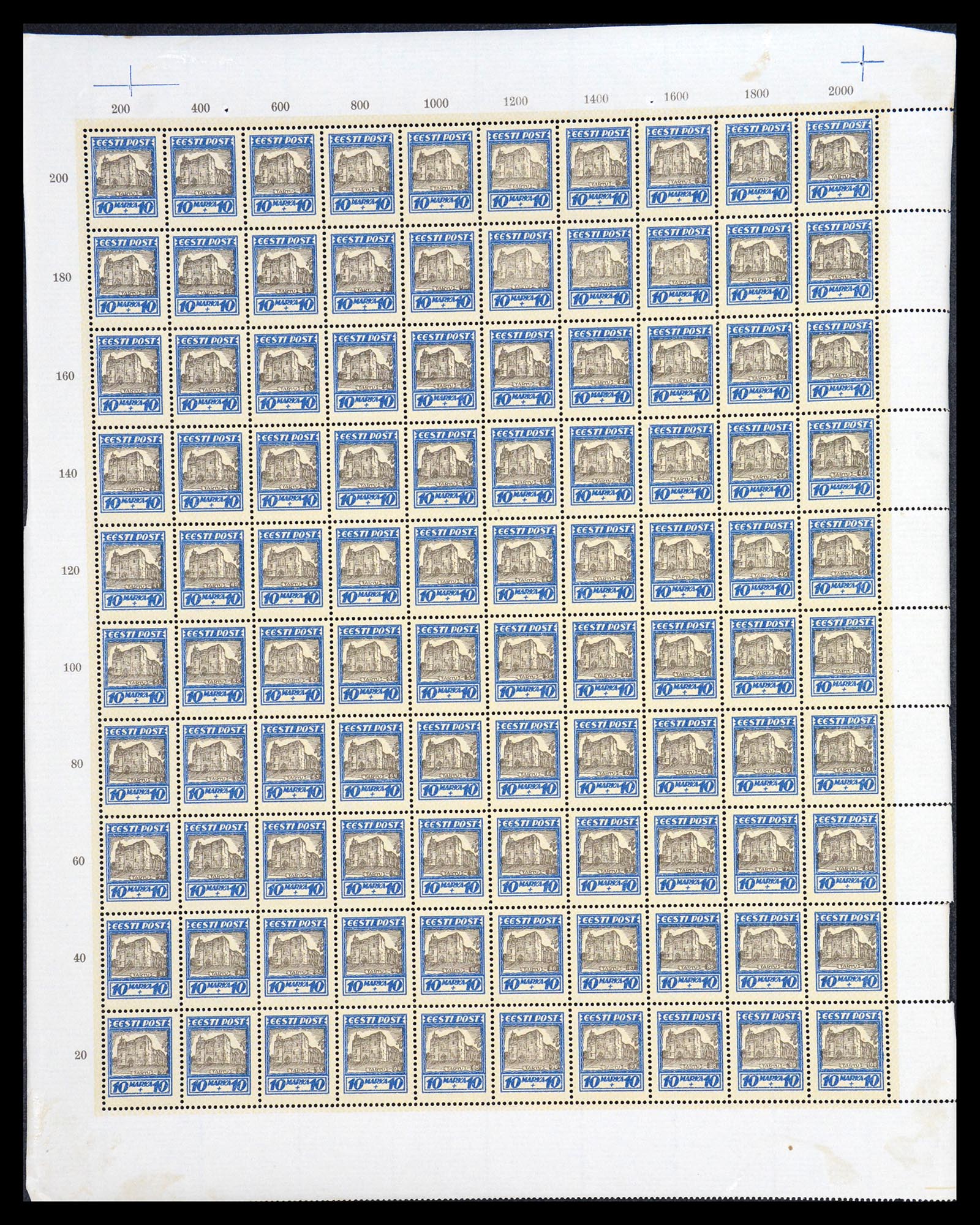 36723 010 - Postzegelverzameling 36723 Estland 1927.