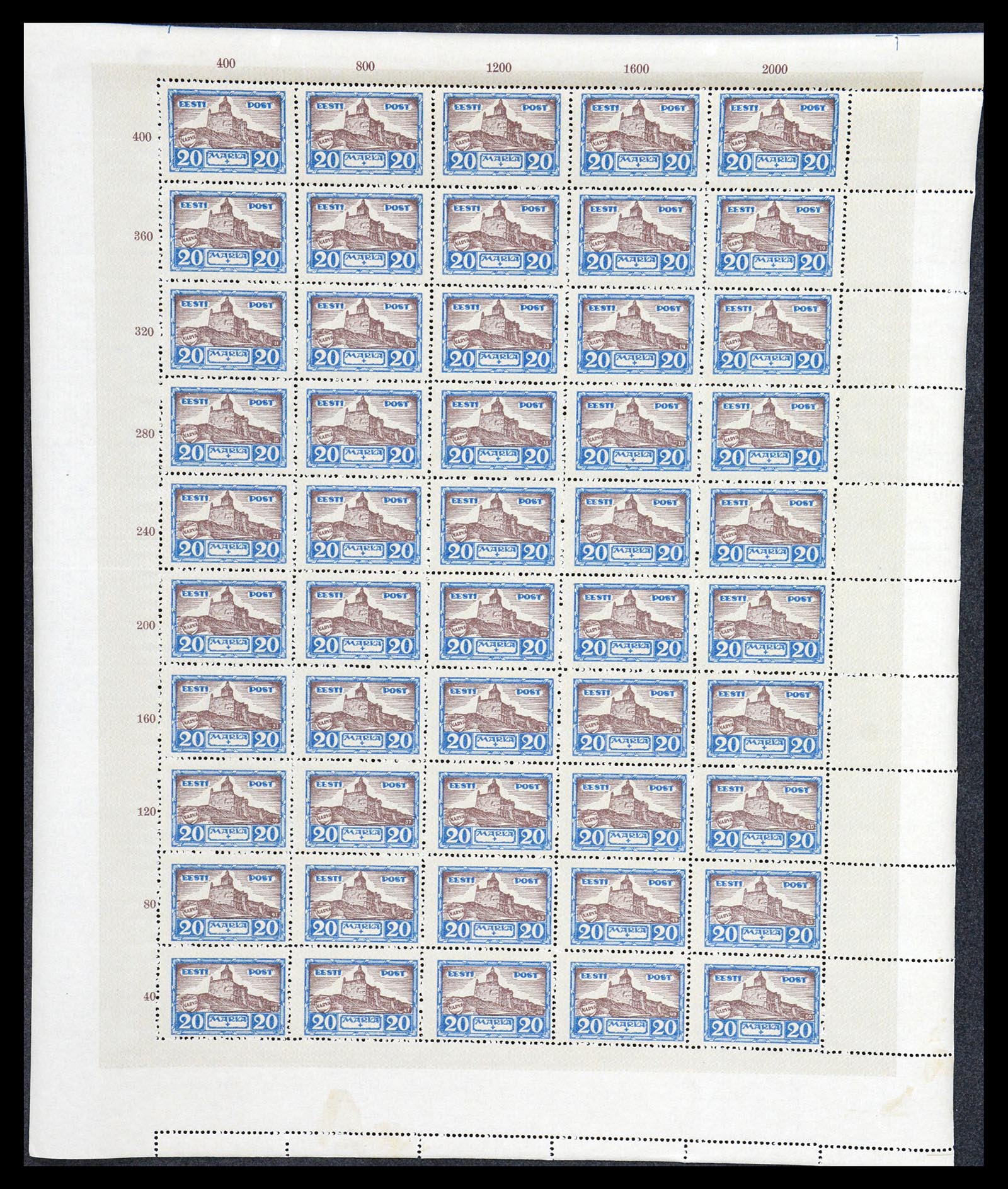 36723 044 - Postzegelverzameling 36723 Estland 1927.