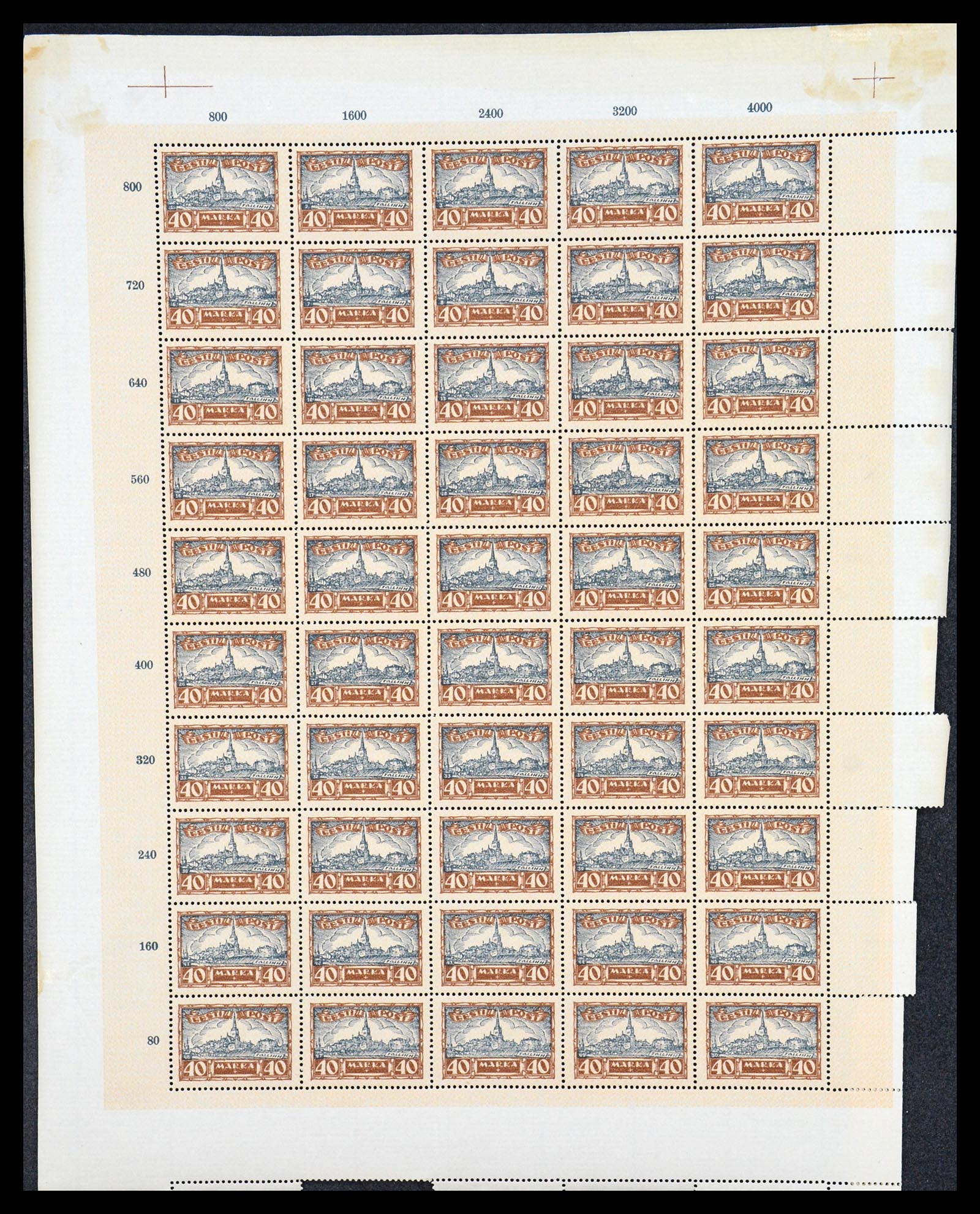 36723 058 - Postzegelverzameling 36723 Estland 1927.