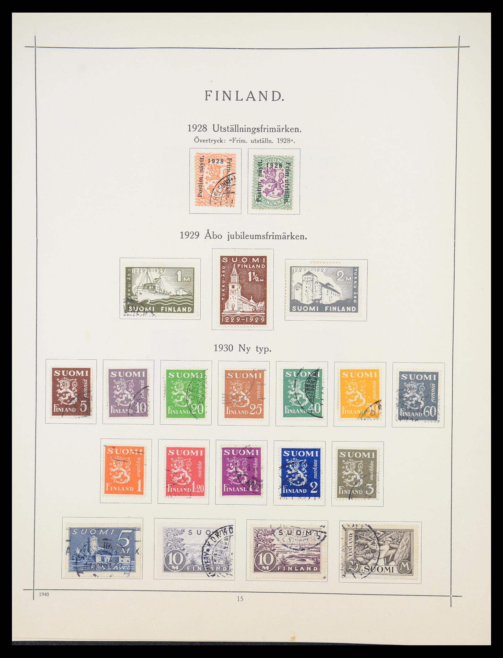 36724 011 - Postzegelverzameling 36724 Finland 1875-1952.