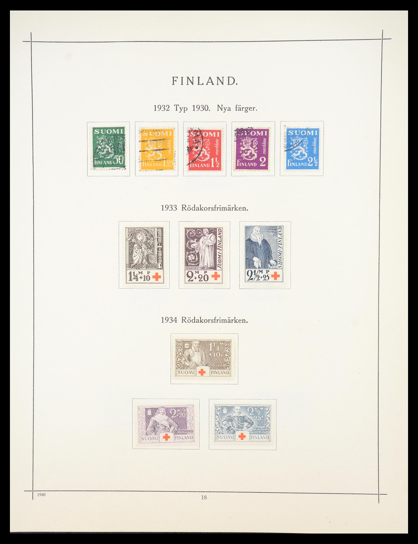 36724 014 - Postzegelverzameling 36724 Finland 1875-1952.