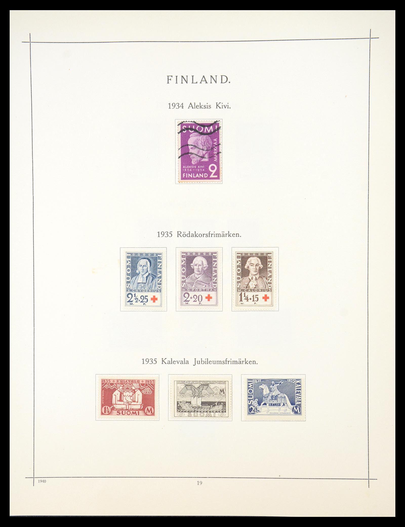36724 015 - Postzegelverzameling 36724 Finland 1875-1952.