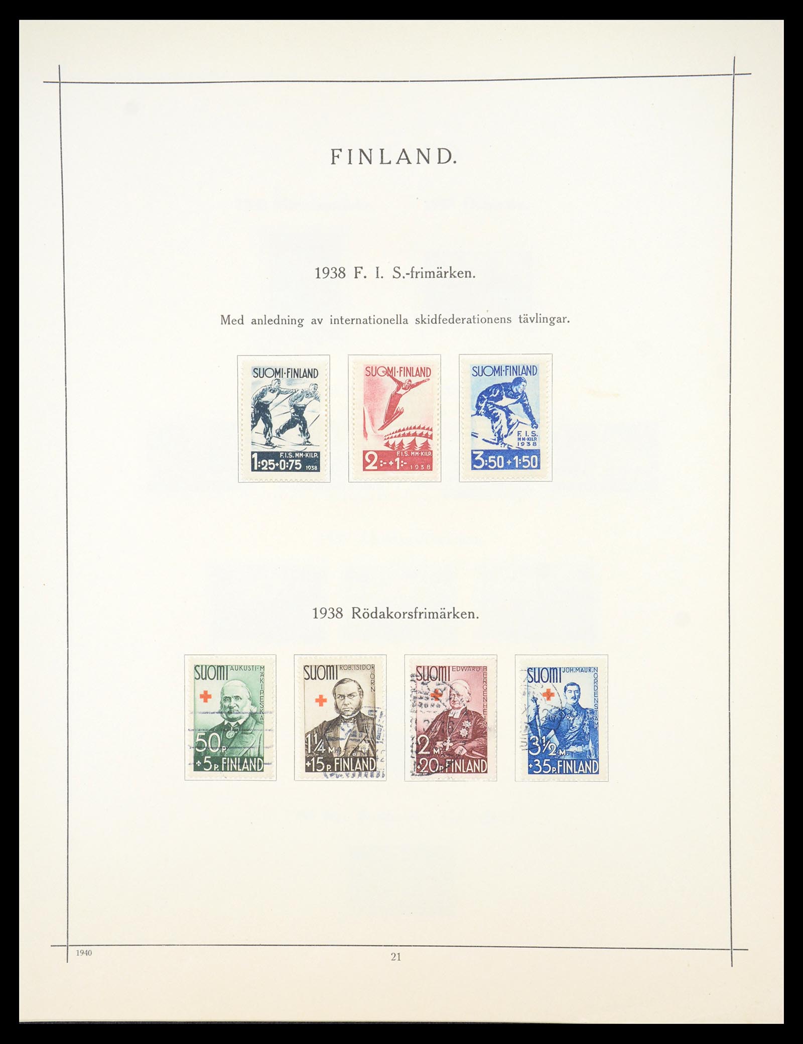 36724 017 - Postzegelverzameling 36724 Finland 1875-1952.