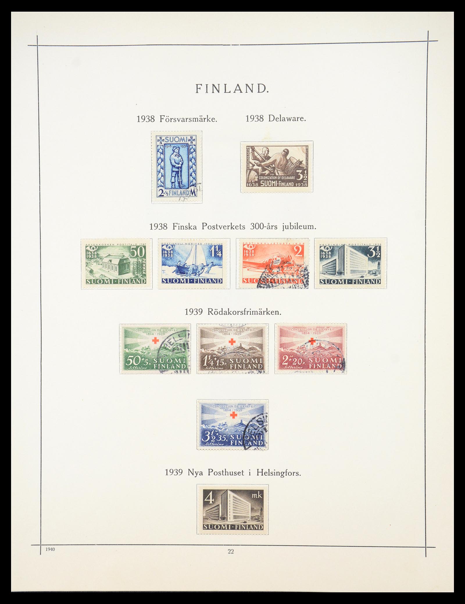 36724 018 - Postzegelverzameling 36724 Finland 1875-1952.