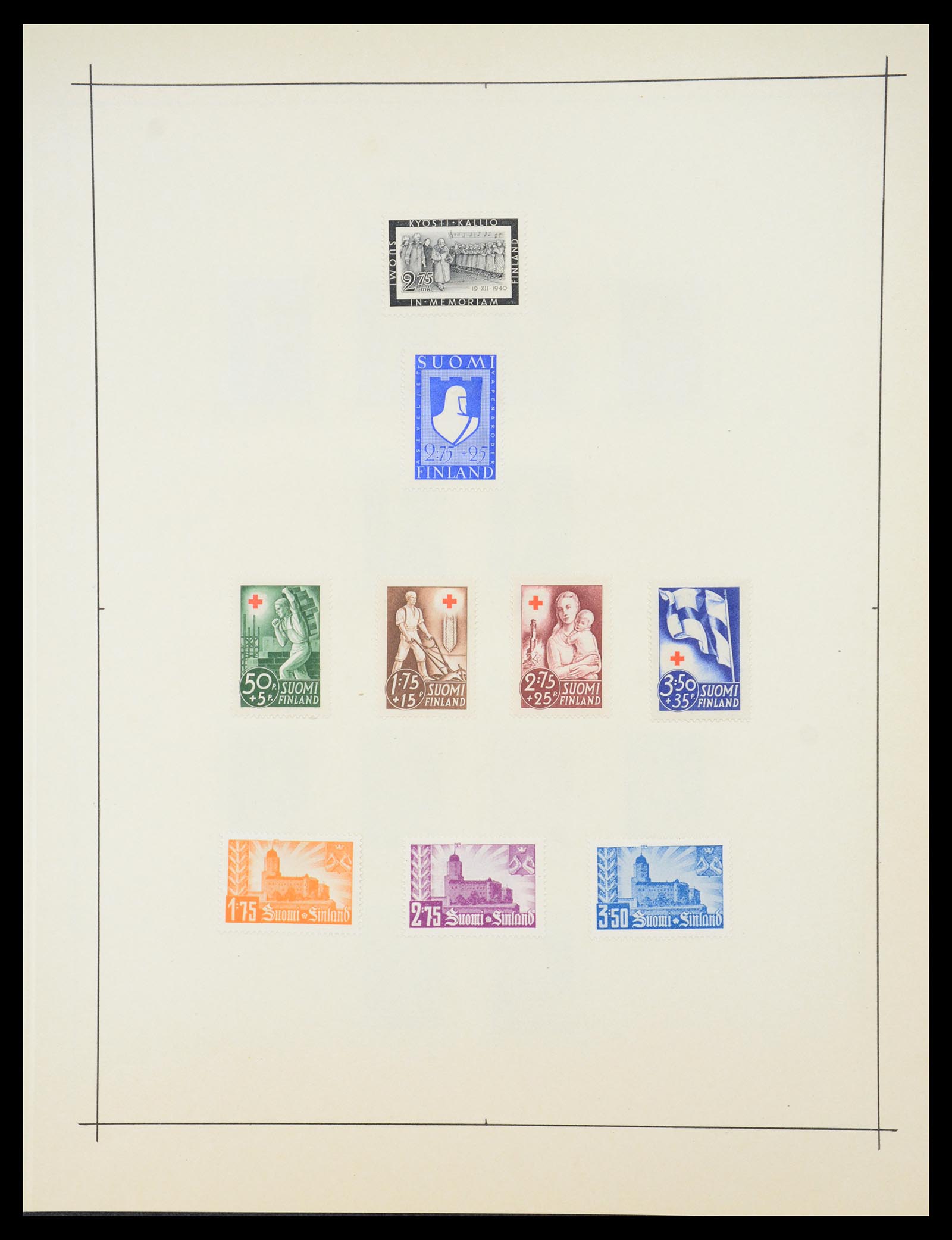 36724 021 - Postzegelverzameling 36724 Finland 1875-1952.