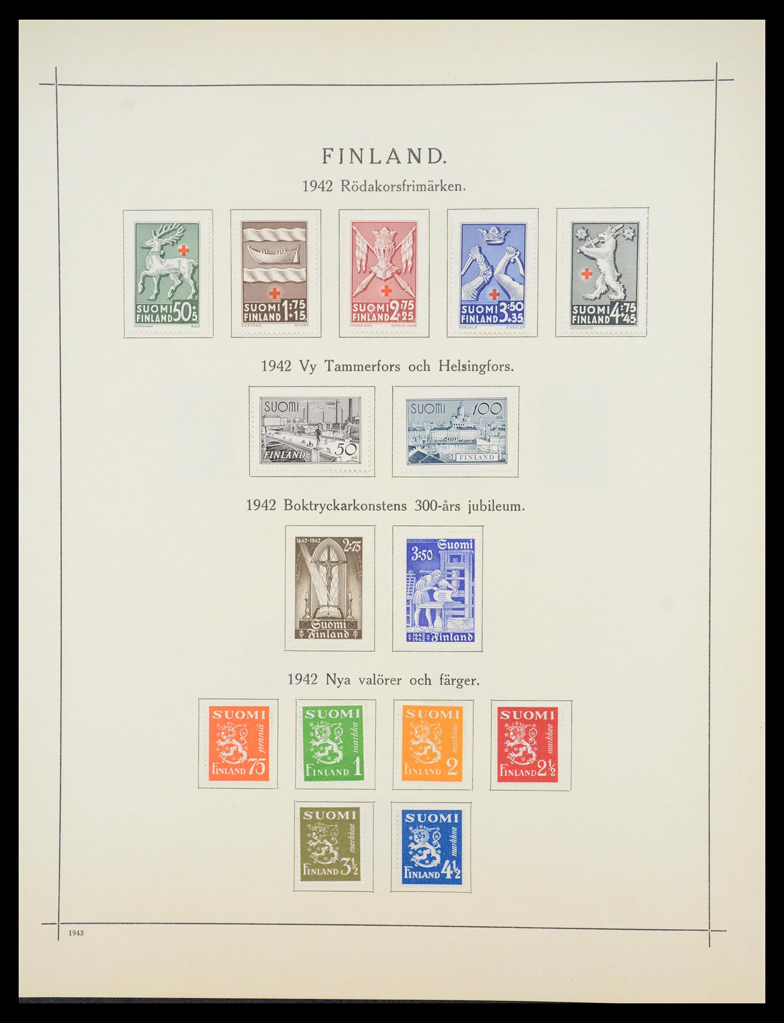 36724 023 - Postzegelverzameling 36724 Finland 1875-1952.