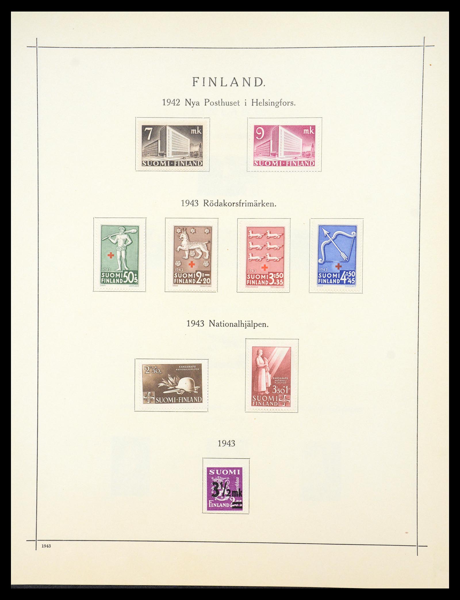 36724 024 - Postzegelverzameling 36724 Finland 1875-1952.