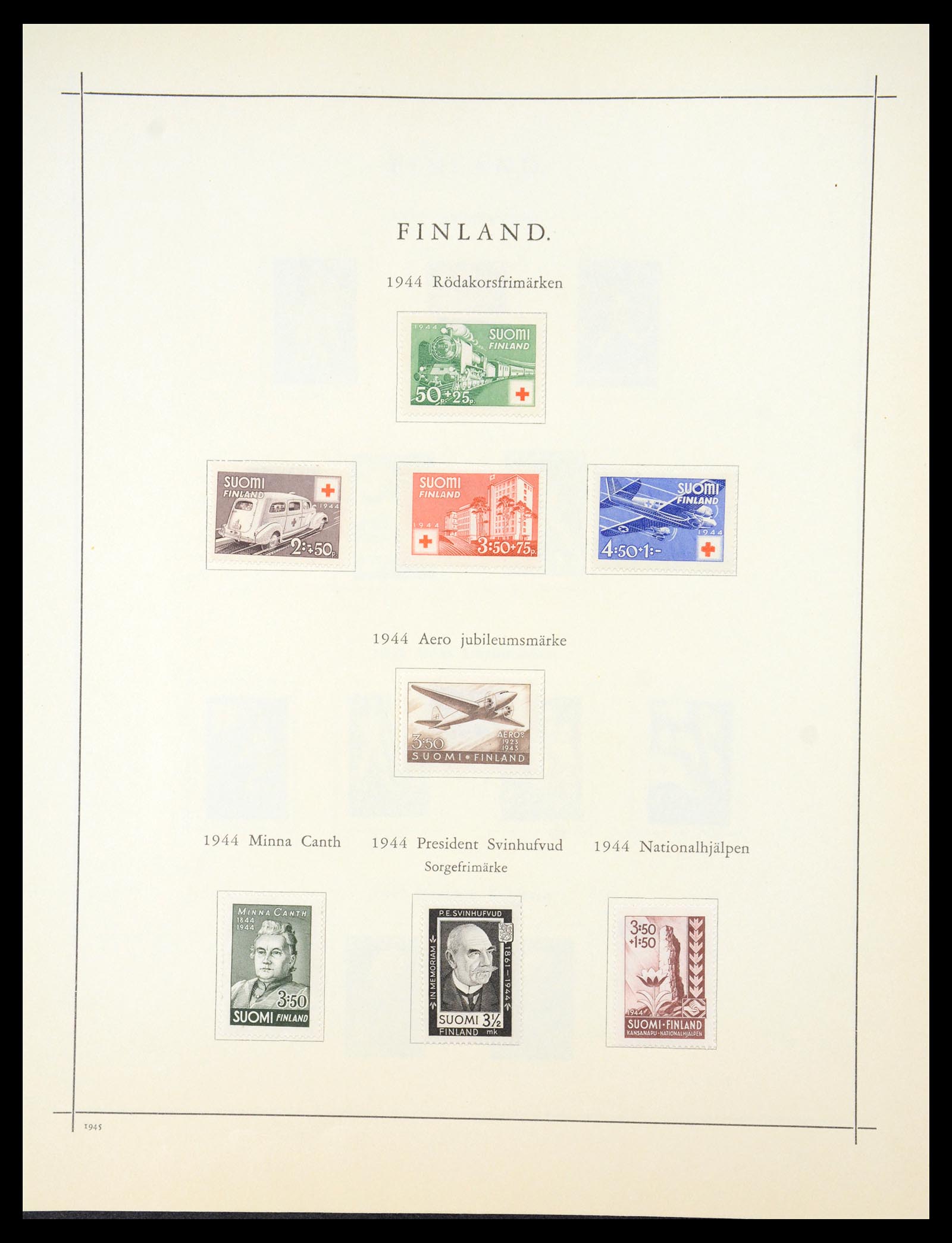 36724 025 - Postzegelverzameling 36724 Finland 1875-1952.