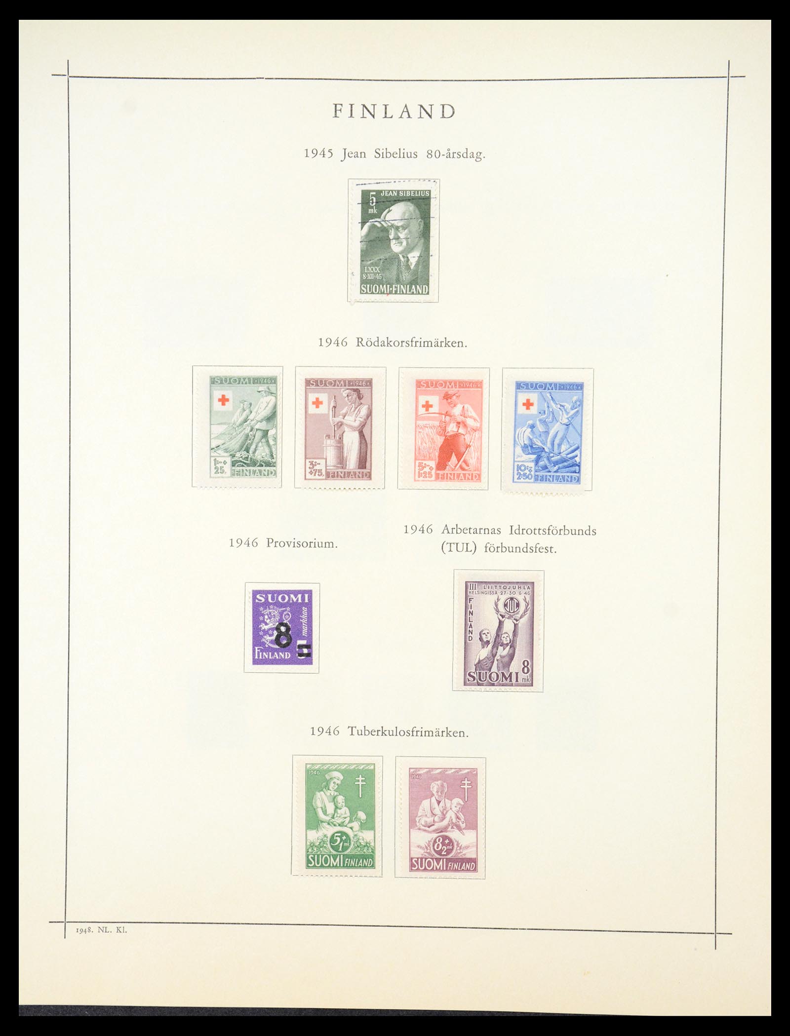 36724 028 - Postzegelverzameling 36724 Finland 1875-1952.