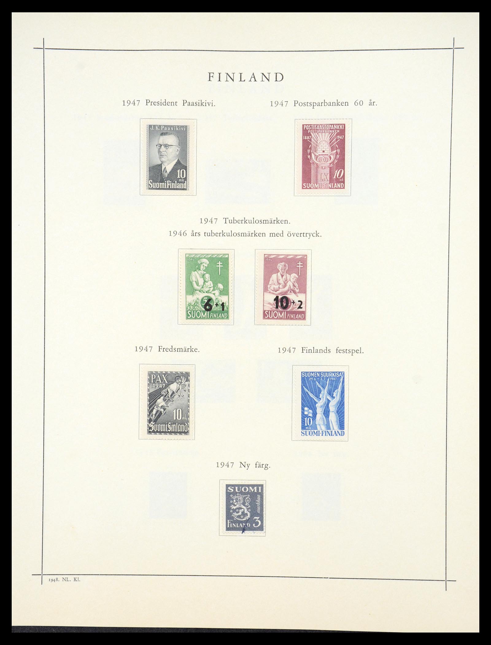 36724 030 - Postzegelverzameling 36724 Finland 1875-1952.