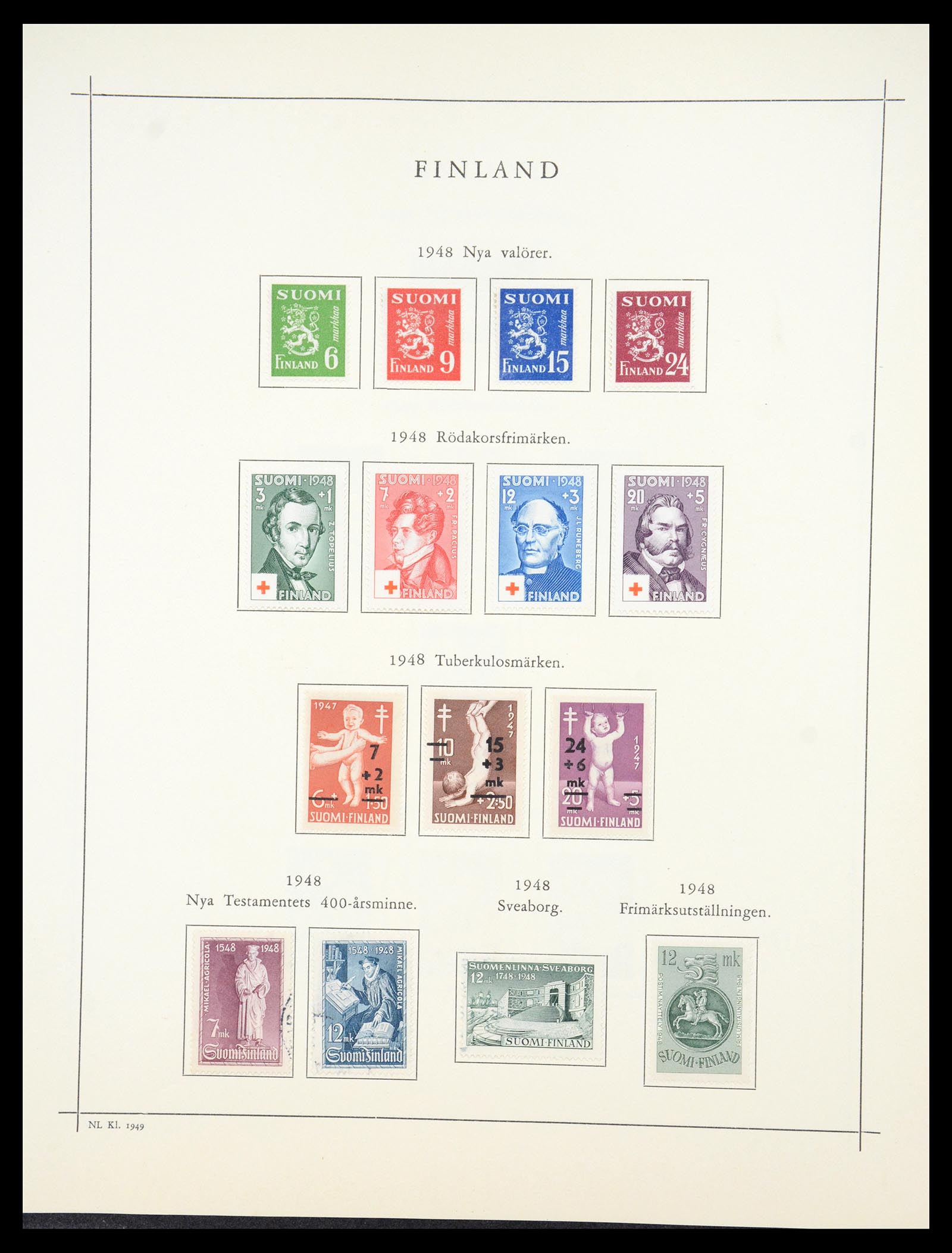 36724 032 - Postzegelverzameling 36724 Finland 1875-1952.