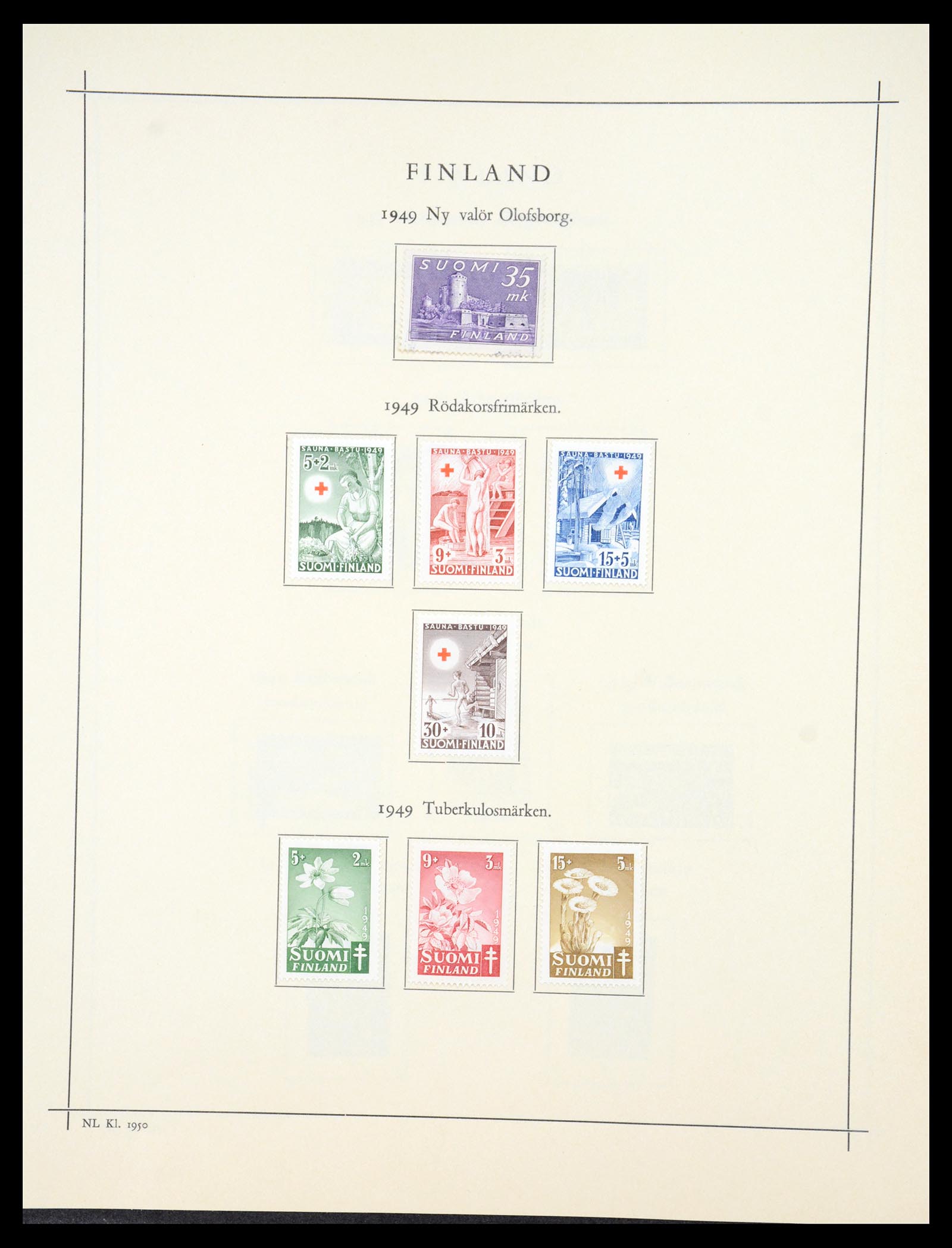 36724 033 - Postzegelverzameling 36724 Finland 1875-1952.