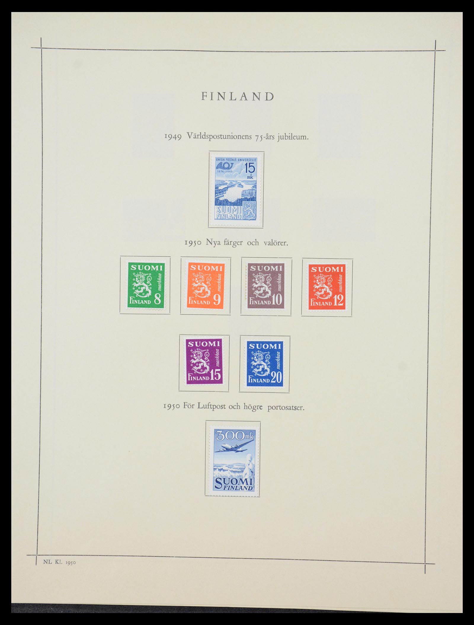 36724 035 - Postzegelverzameling 36724 Finland 1875-1952.
