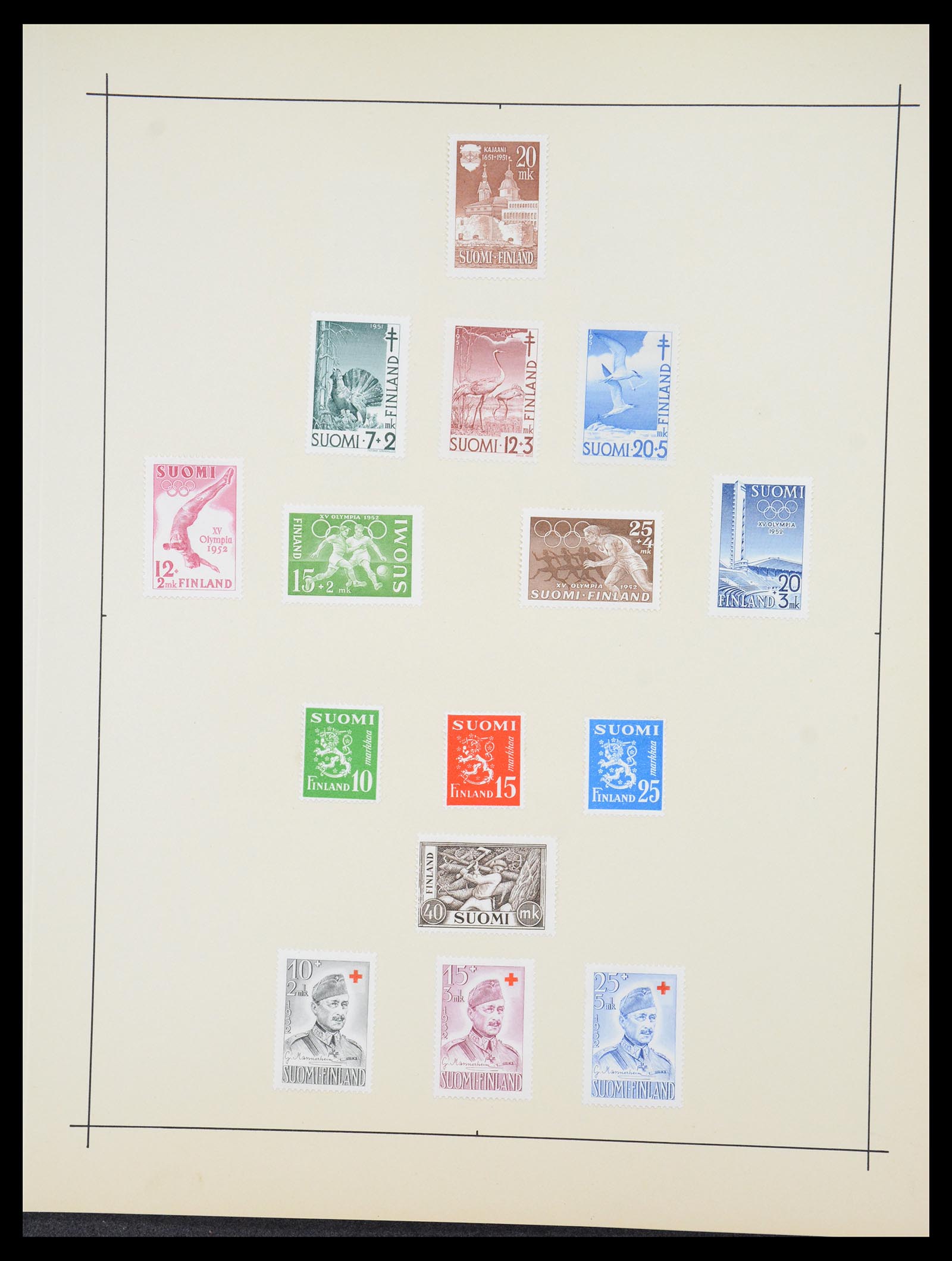 36724 037 - Postzegelverzameling 36724 Finland 1875-1952.
