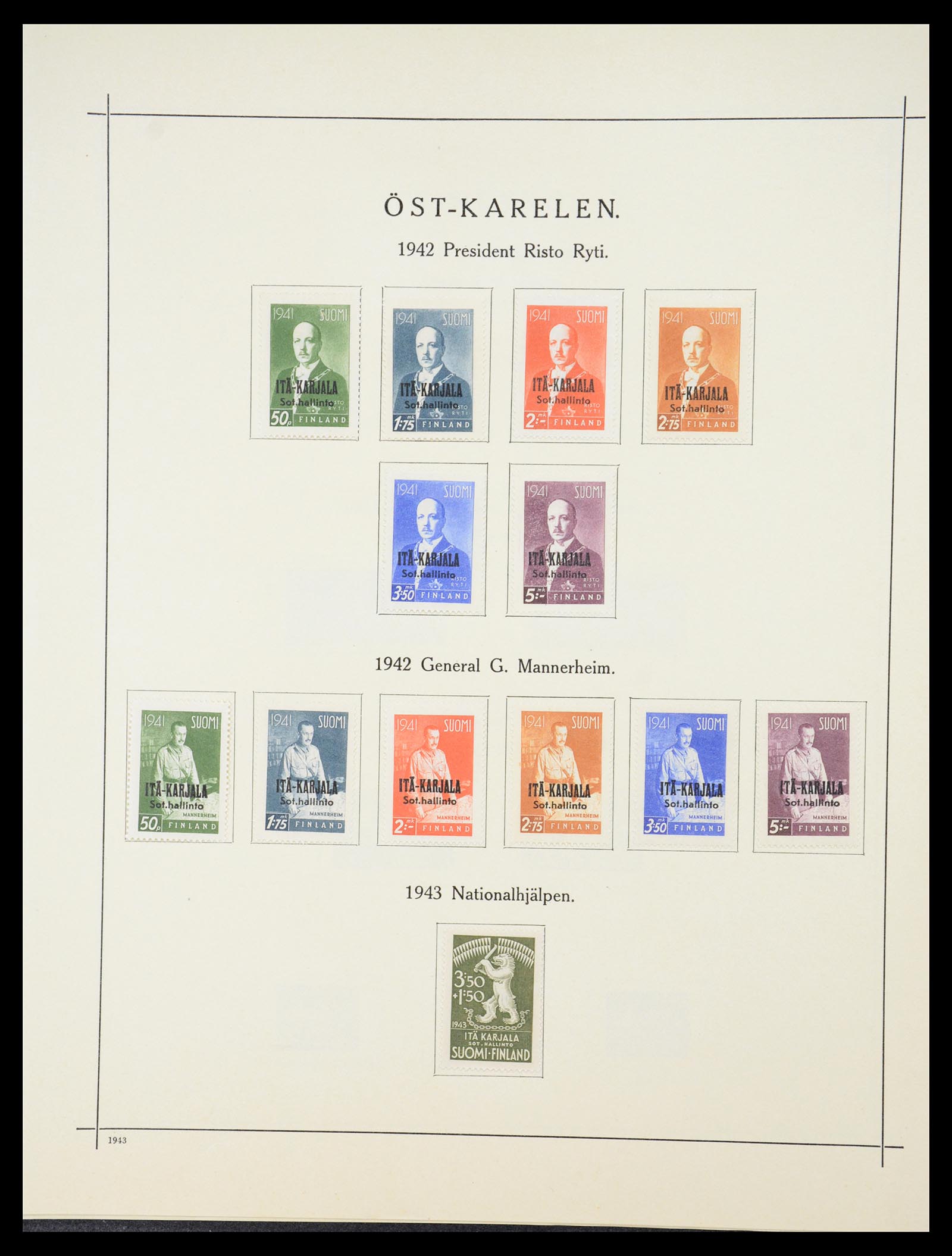 36724 040 - Postzegelverzameling 36724 Finland 1875-1952.