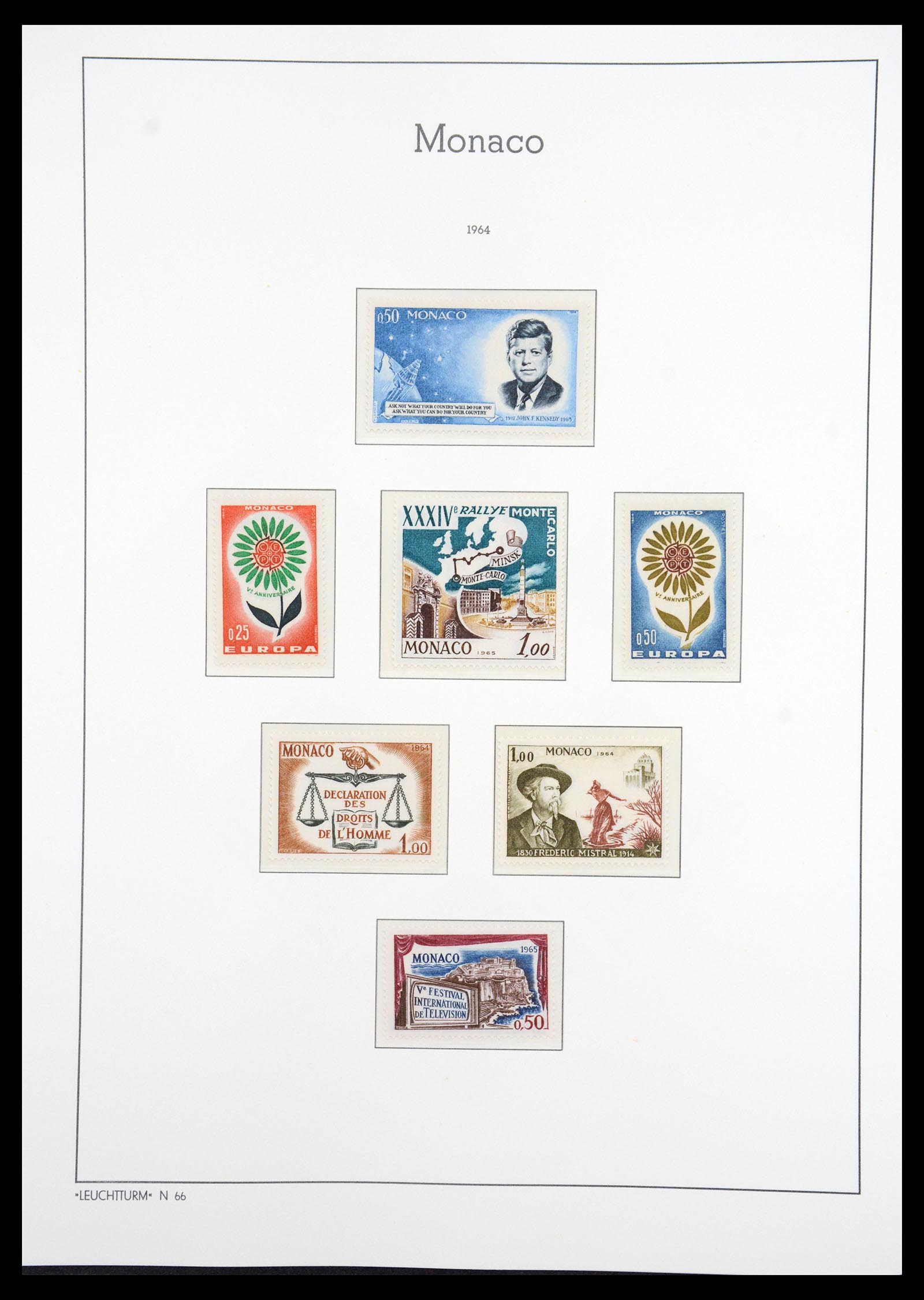 36735 087 - Postzegelverzameling 36735 Monaco 1885-1966.