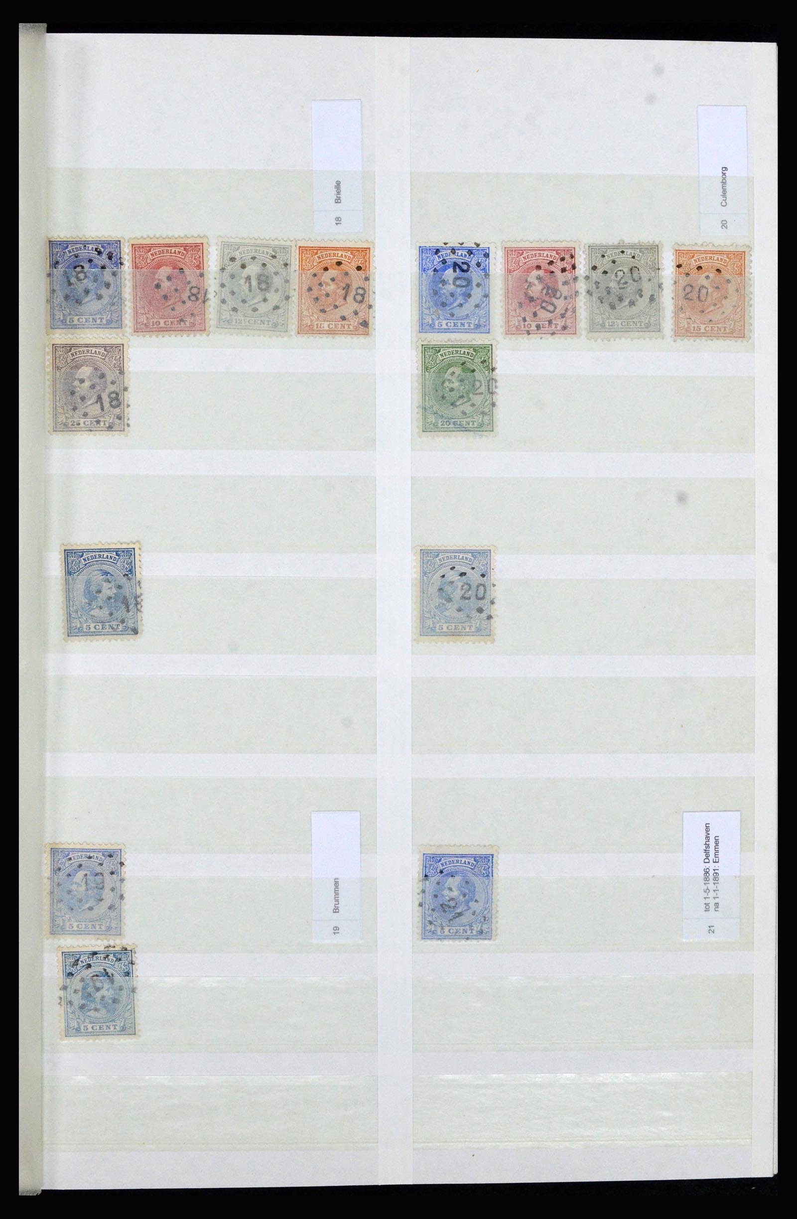 36739 005 - Stamp collection 36739 Netherlands numeral cancels.