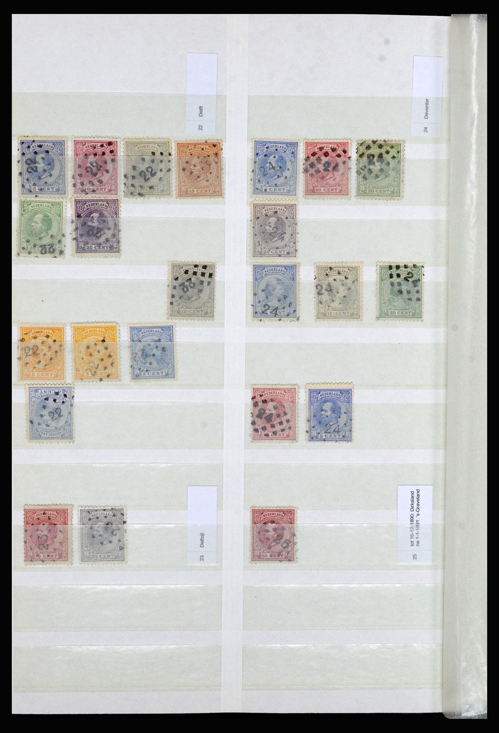 36739 006 - Stamp collection 36739 Netherlands numeral cancels.