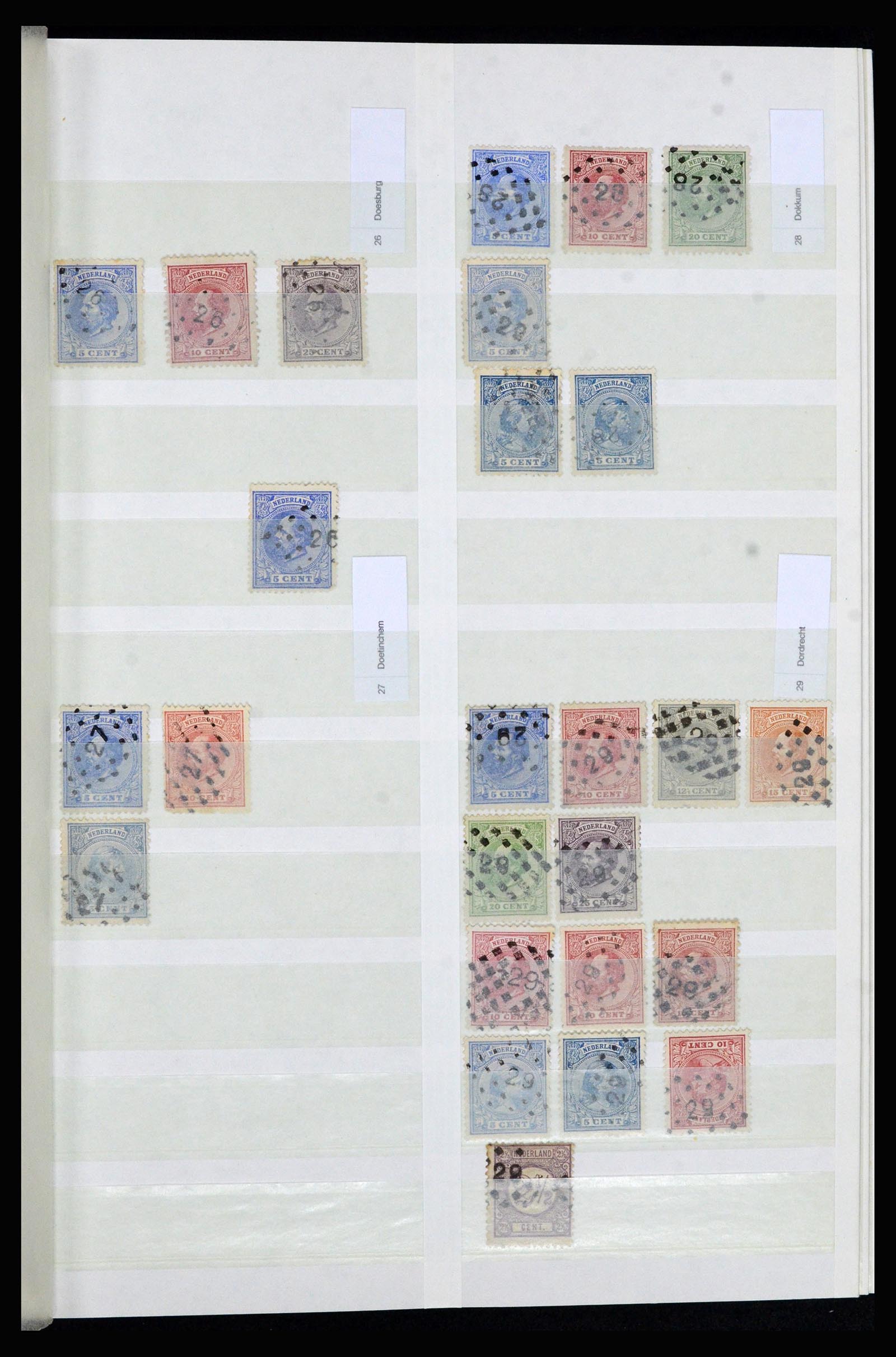 36739 007 - Stamp collection 36739 Netherlands numeral cancels.