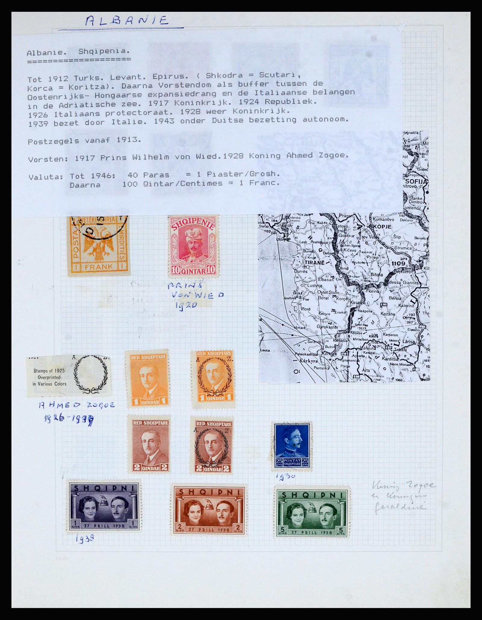 36741 012 - Postzegelverzameling 36741 Wereld 1850-1930.
