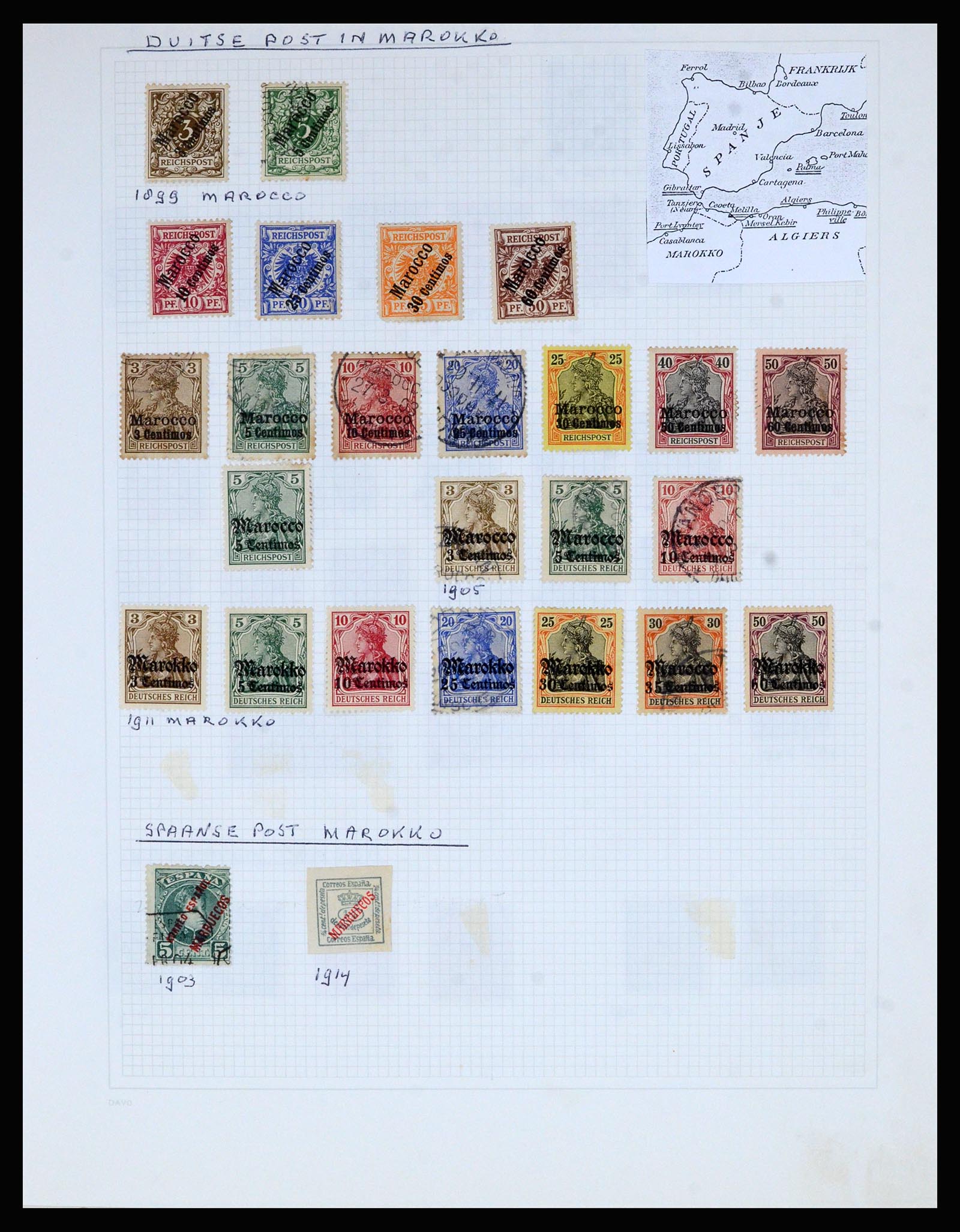 36741 013 - Postzegelverzameling 36741 Wereld 1850-1930.