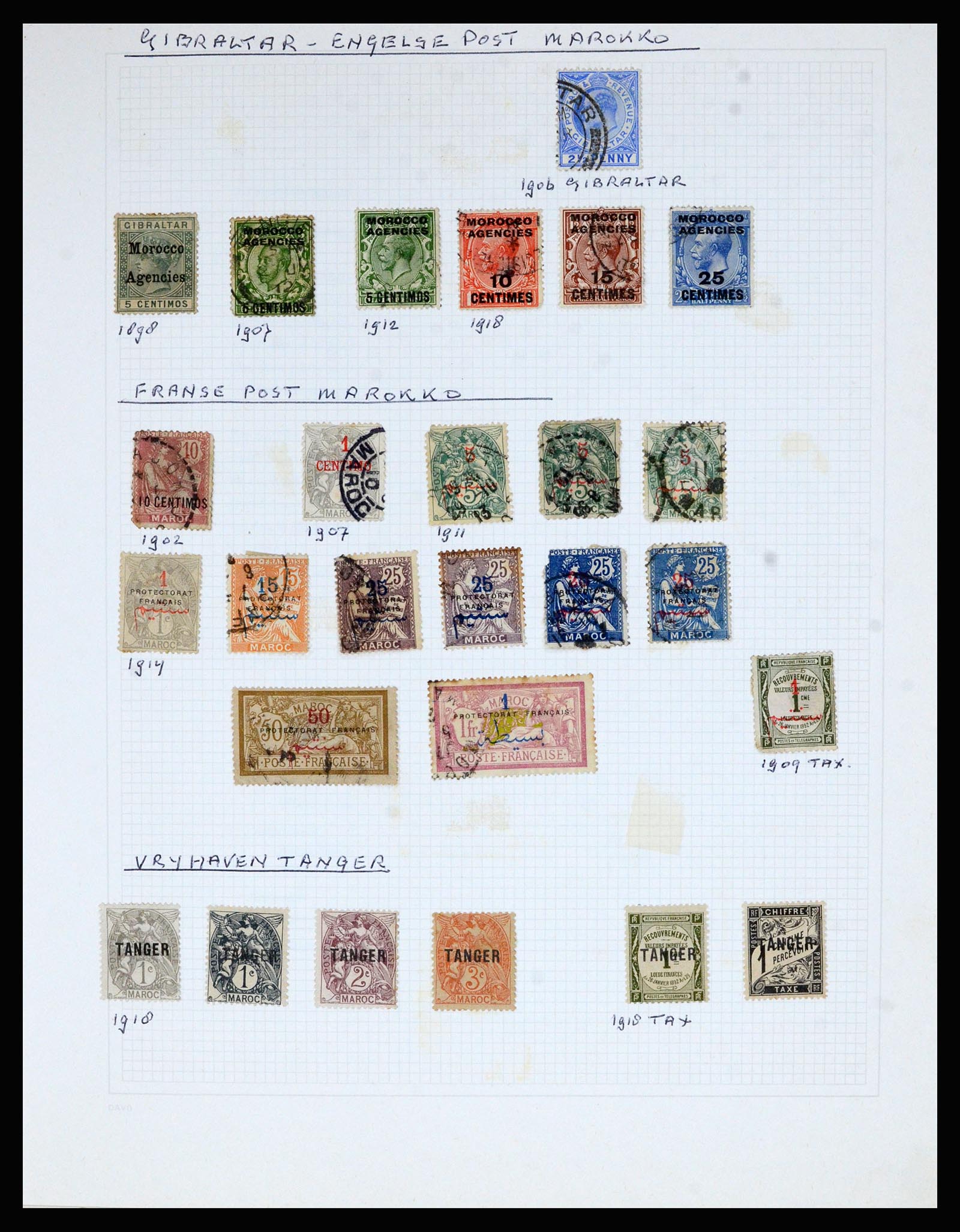 36741 014 - Postzegelverzameling 36741 Wereld 1850-1930.